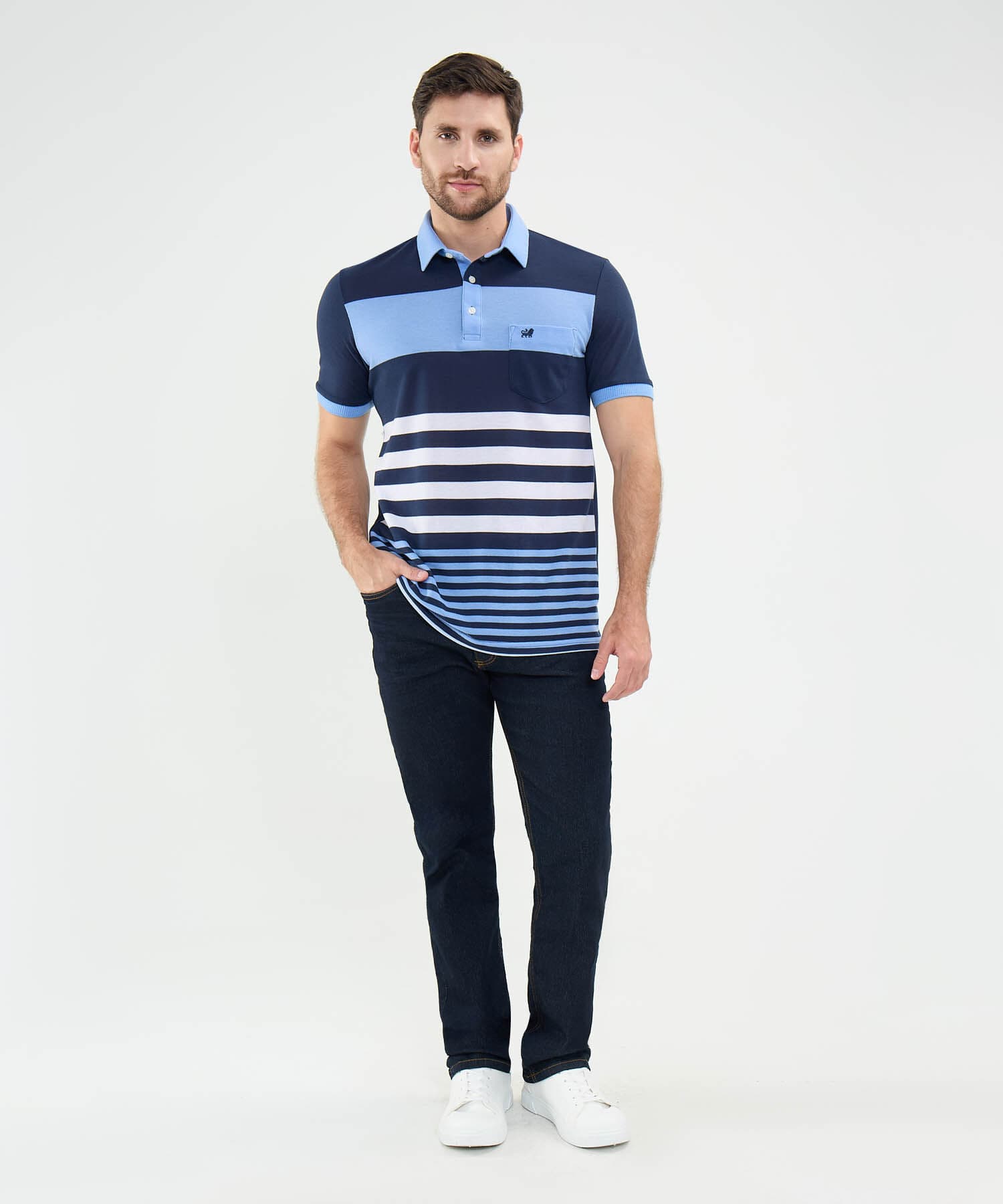Polo Guayacán Ligero azul marino para hombre, vista 2