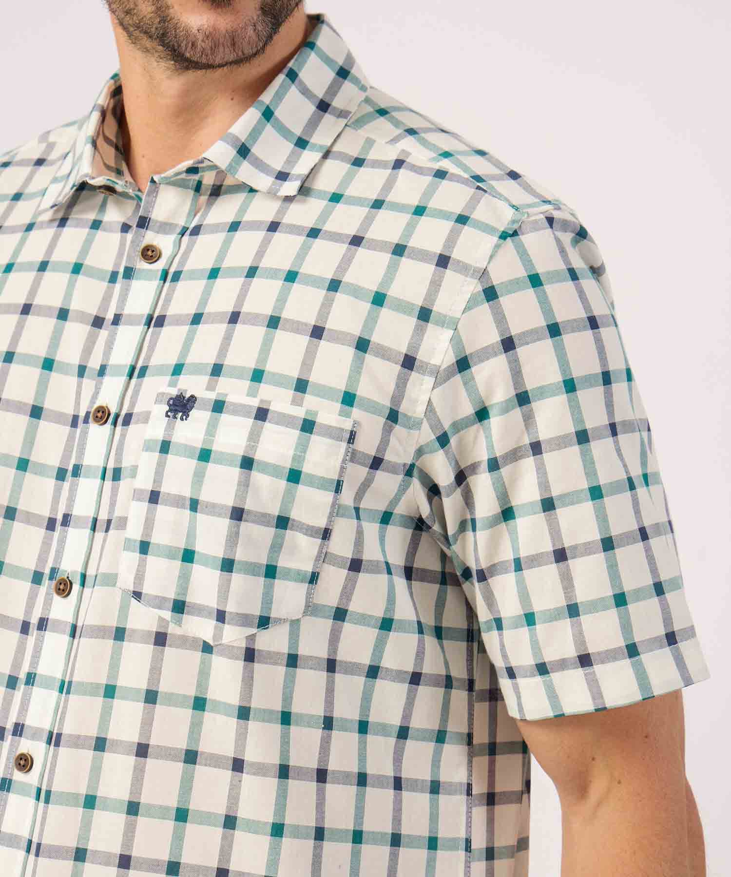 Camisa Laguna Texturizado marfil para hombre, vista 3