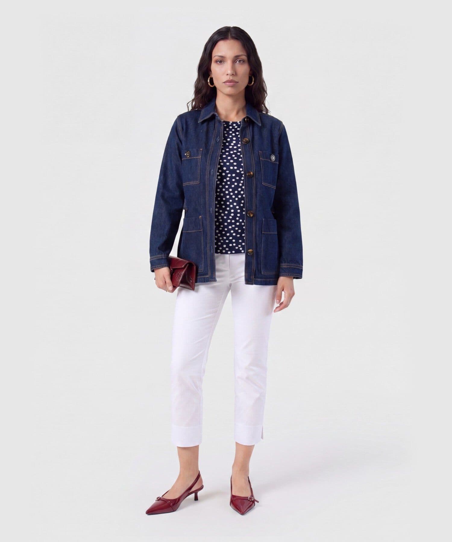 Pantalón Amalia Edición Índigo blanco para mujer, vista 2