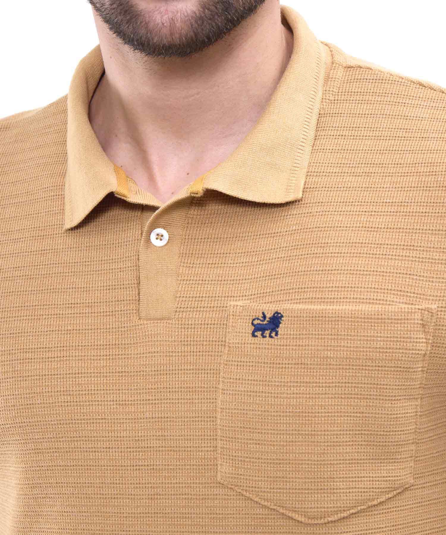 Polo Marea Minimalista arena para hombre, vista 3