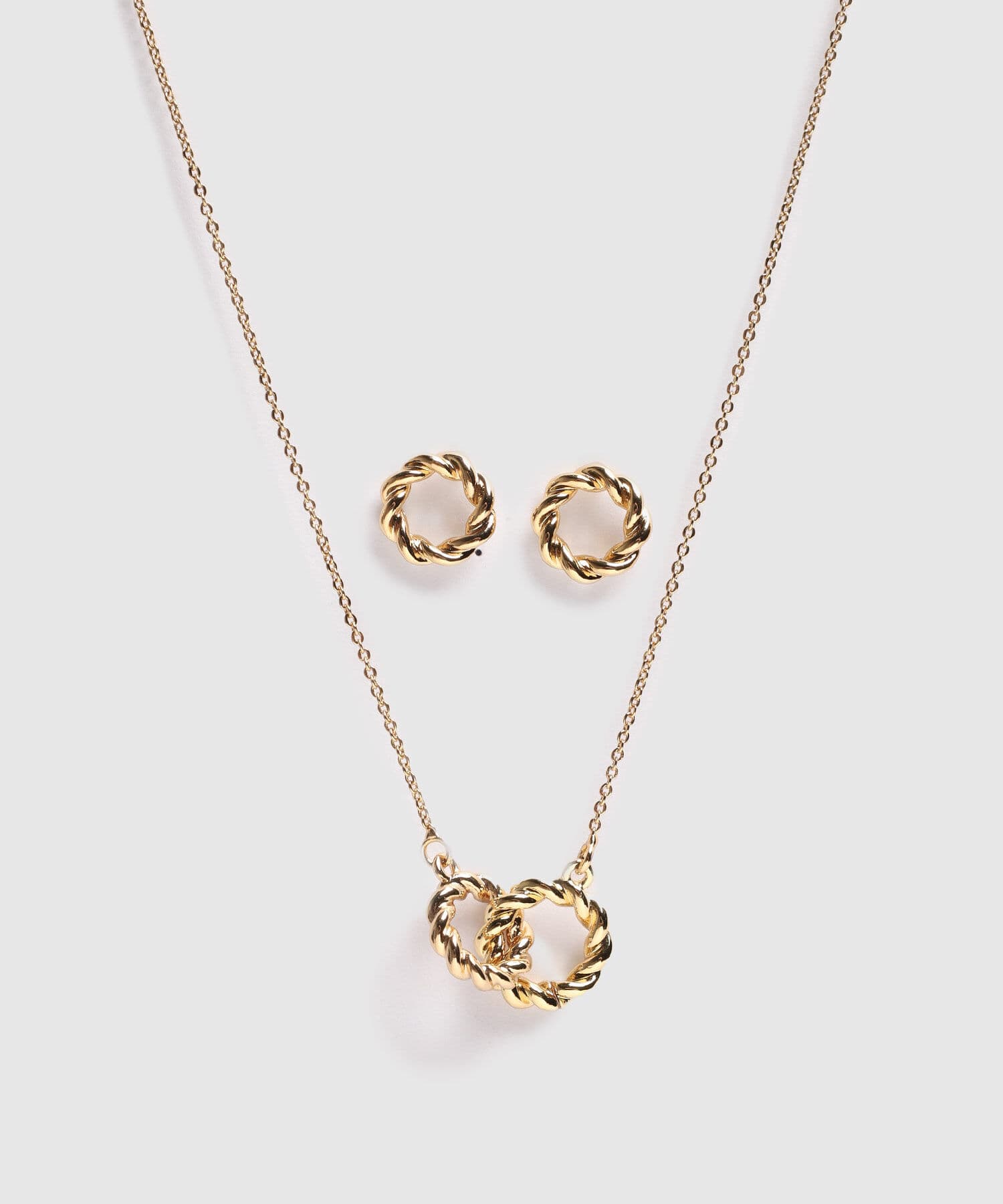 Aretes Alba Clásico dorado para mujer, vista principal