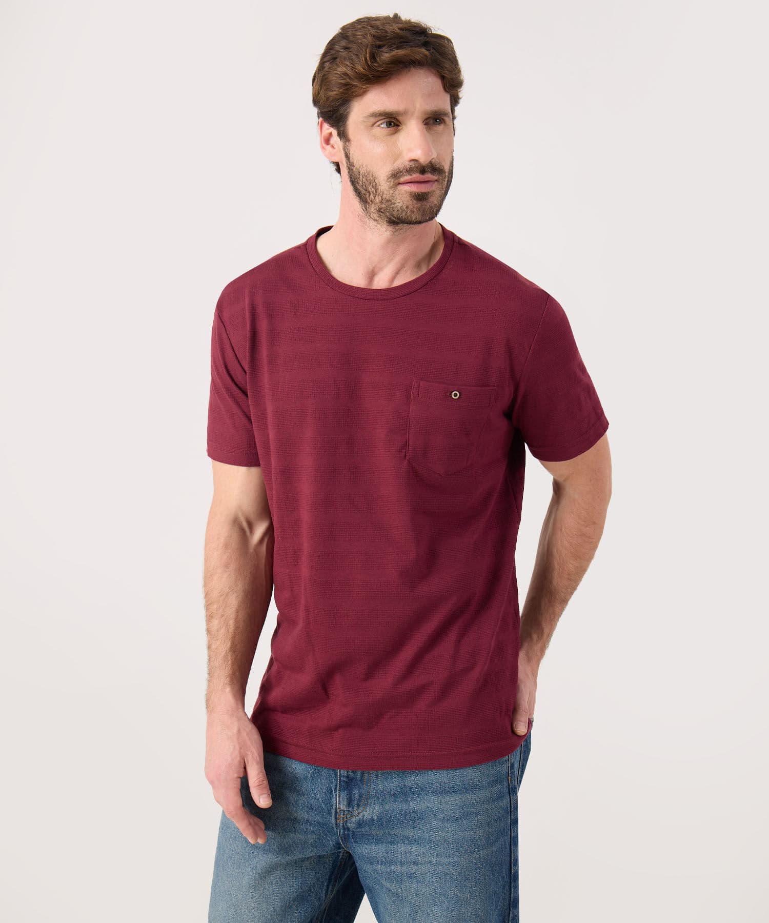 Camiseta Ámbar Minimalista arena para hombre, vista principal