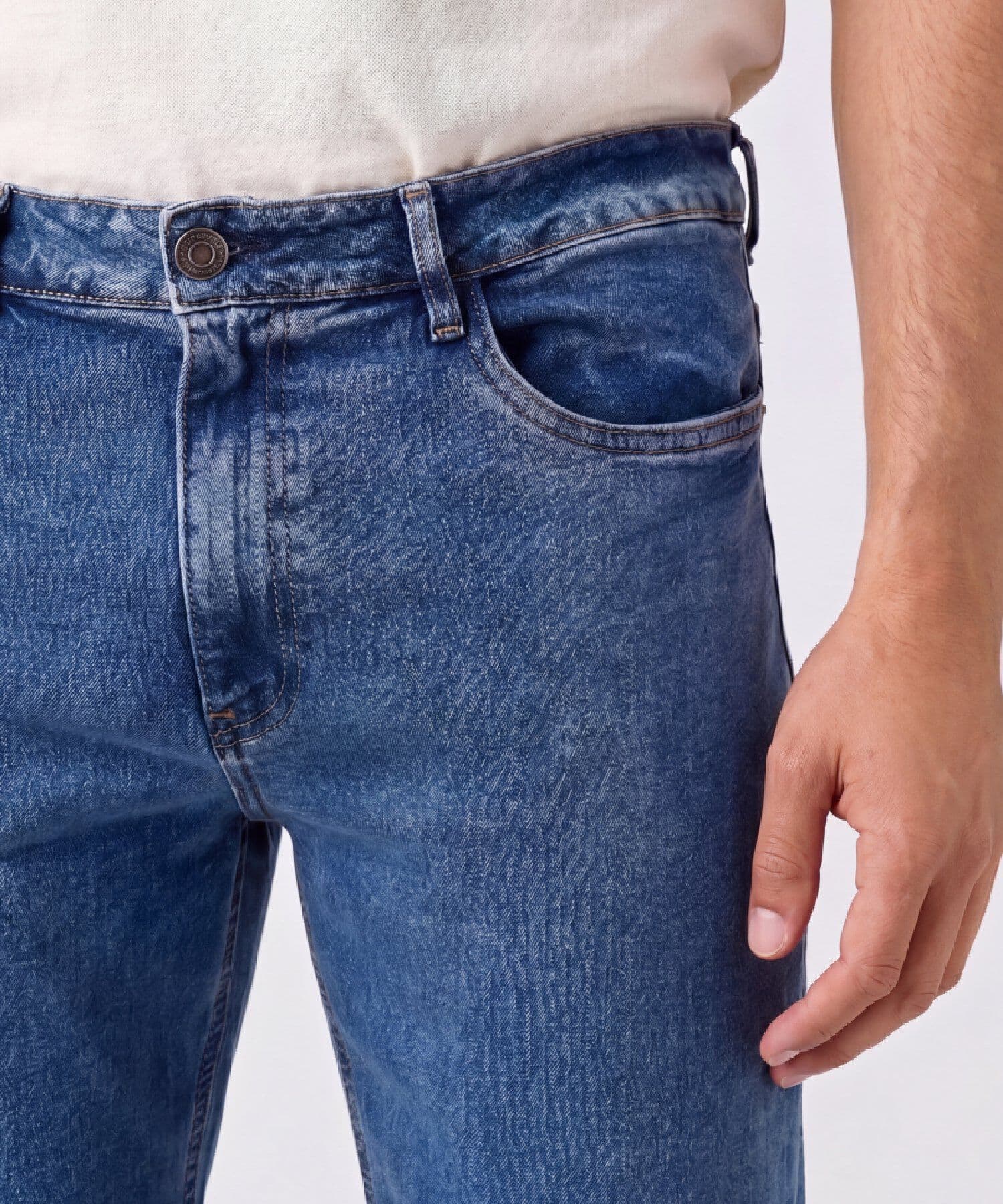 Jean Candelaria Suave azul marino para hombre, vista 5