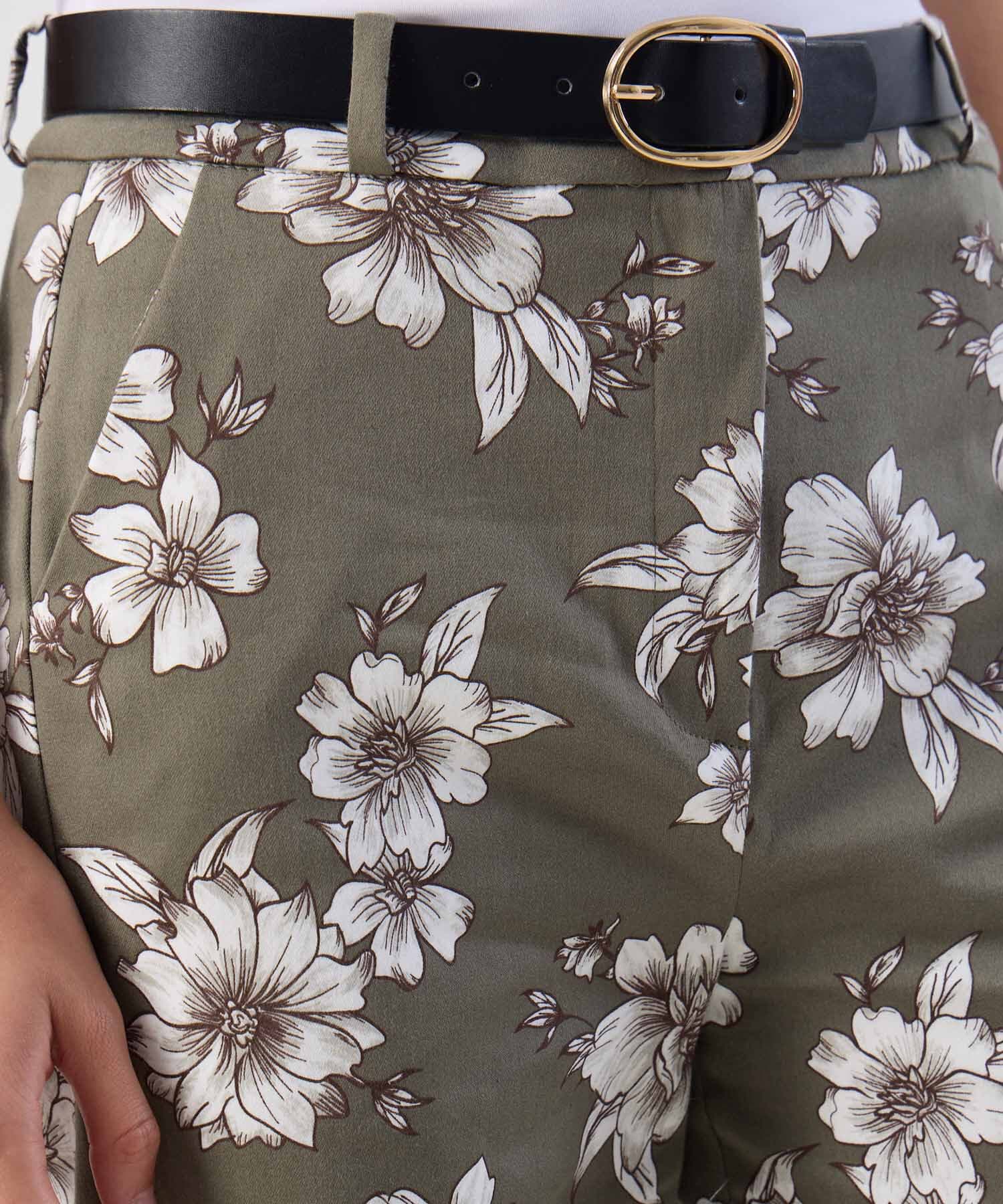 Pantalón Brisa Texturizado verde oliva para mujer, vista 3