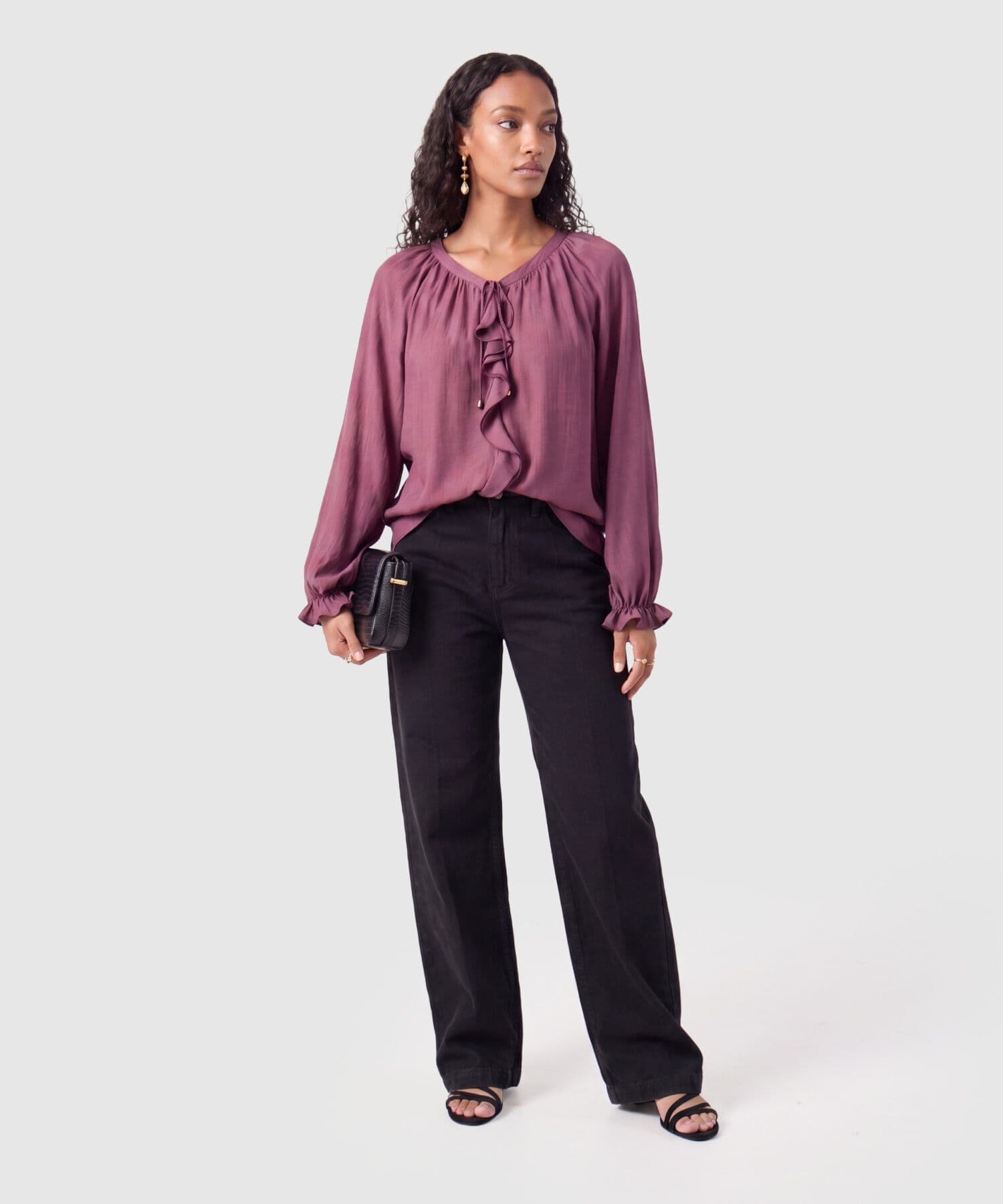 Blusa Palma Esencial camel para mujer, vista 2