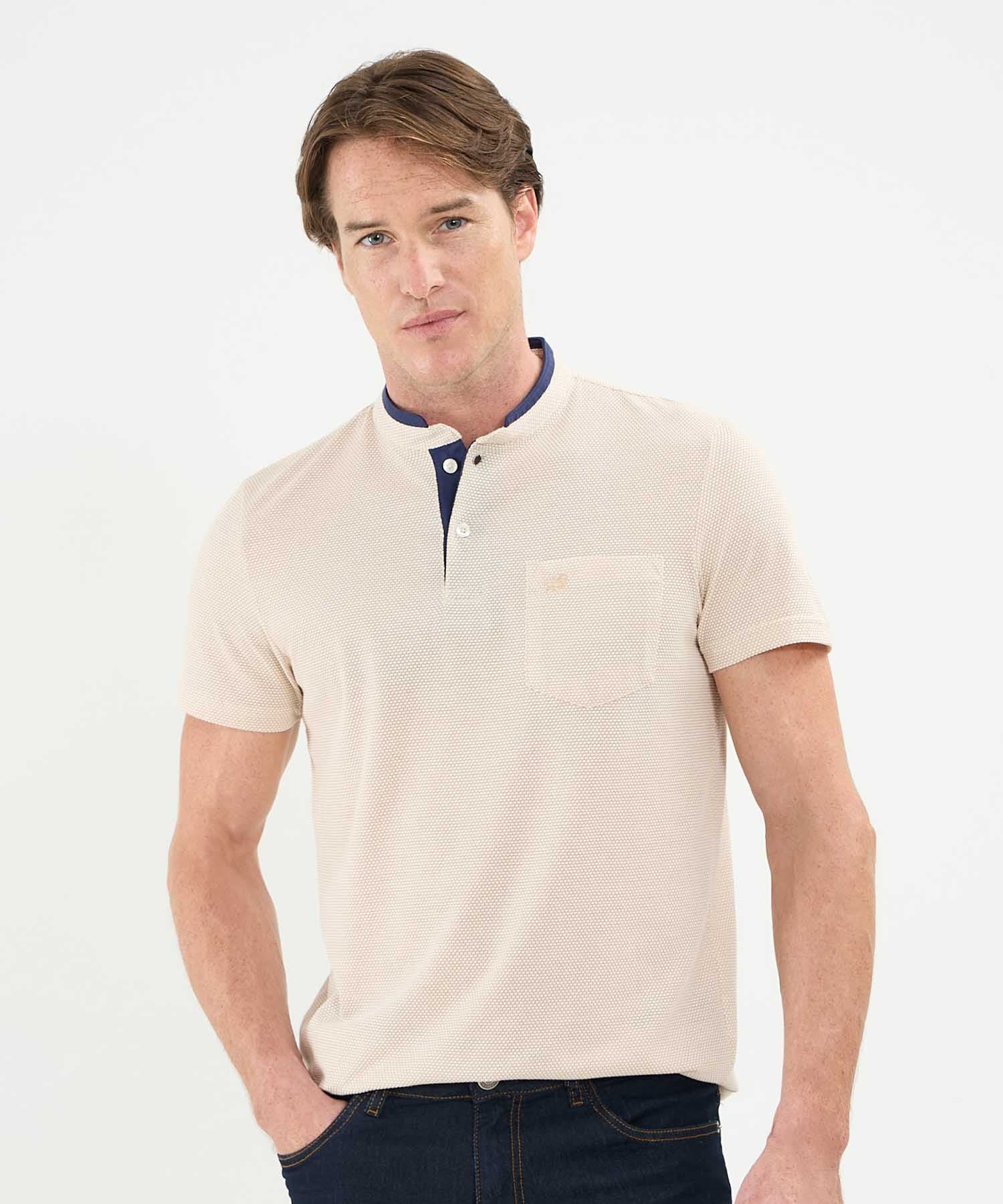 Polo Valentina Texturizado camel para hombre, vista principal