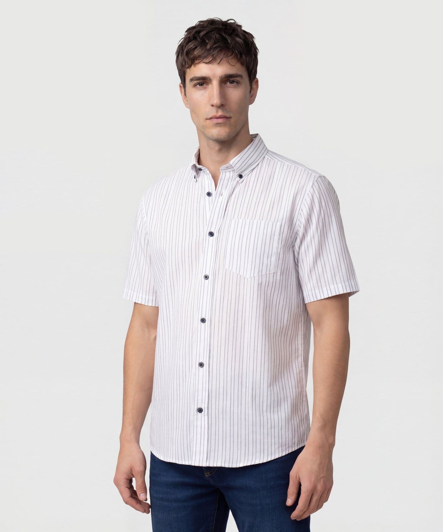 Camisa Niebla Suave azul marino para hombre, vista principal