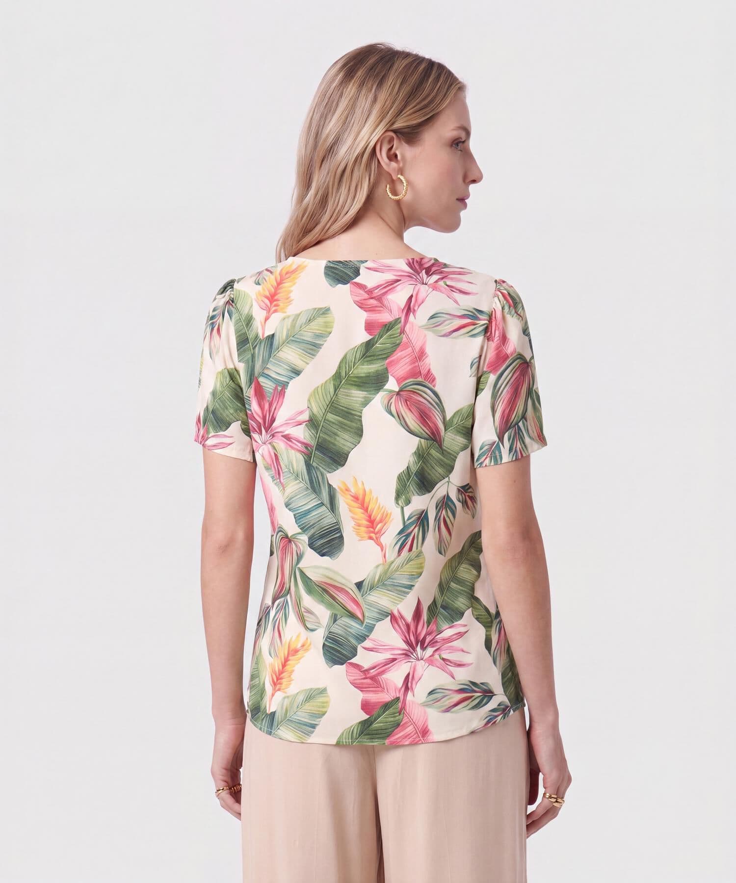Blusa Litoral Ligero verde oliva para mujer, vista 4