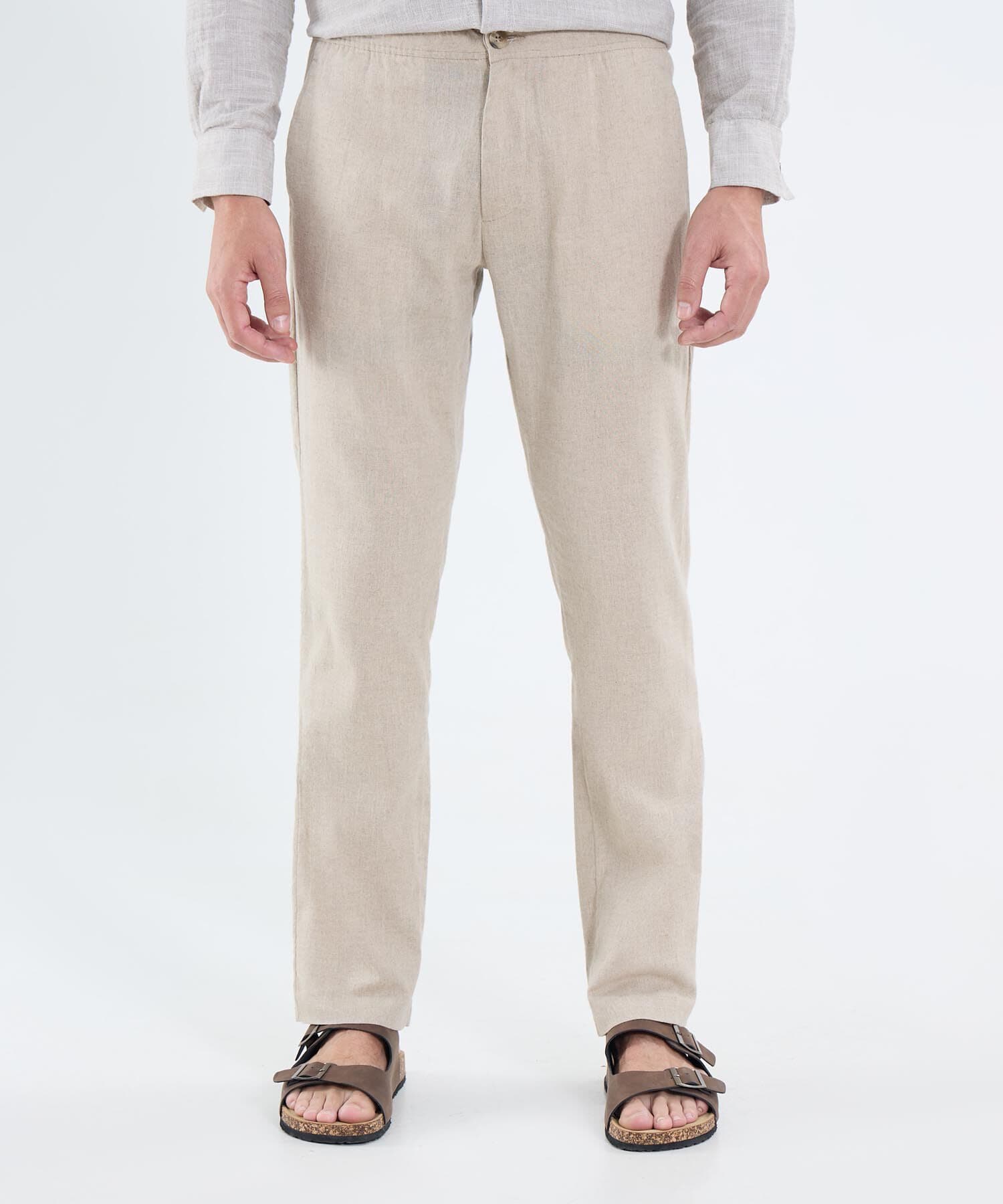 Pantalón Solana Relajado marfil para hombre, vista 2