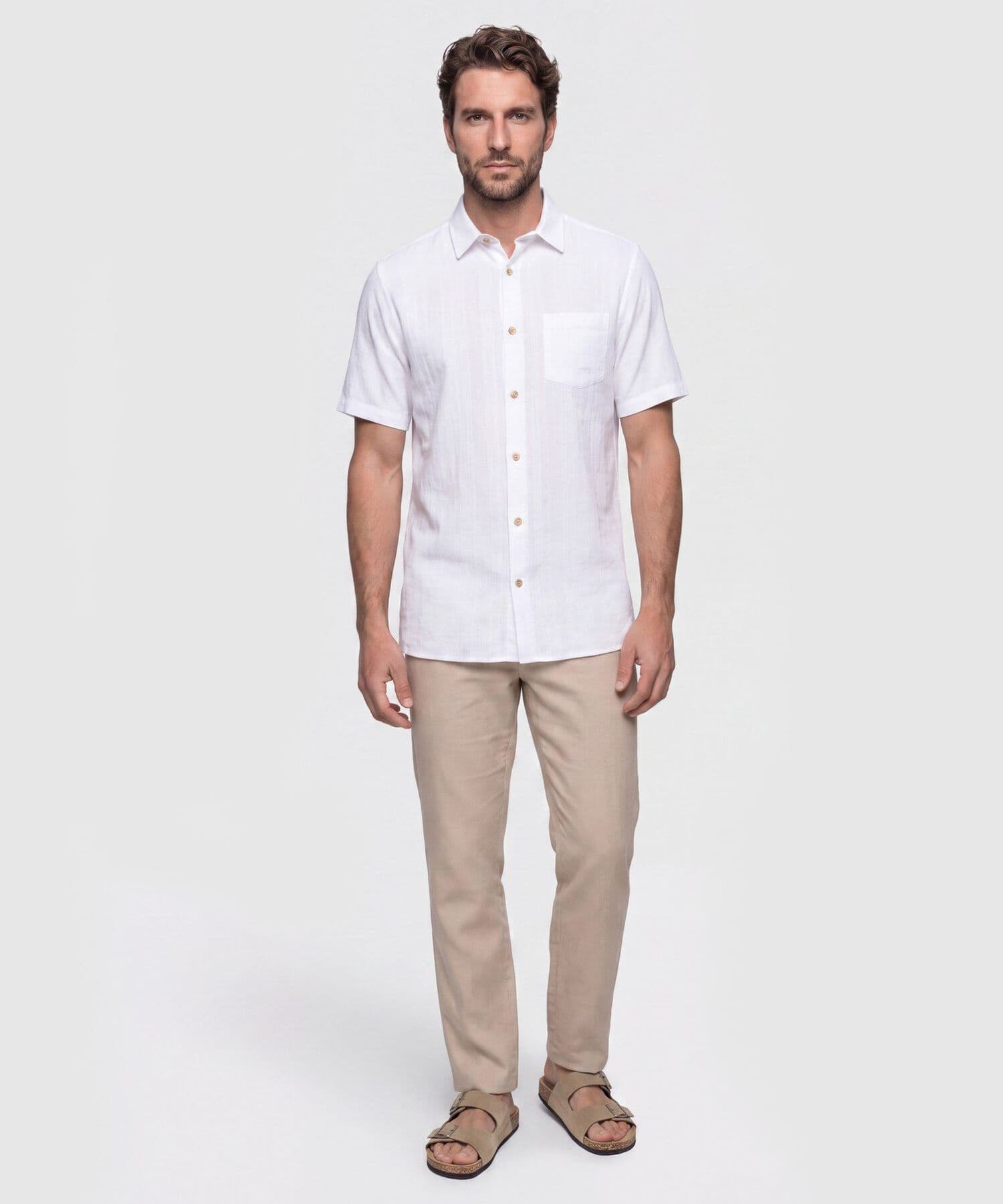 Camisa Salina de Ciudad blanco para hombre, vista 2