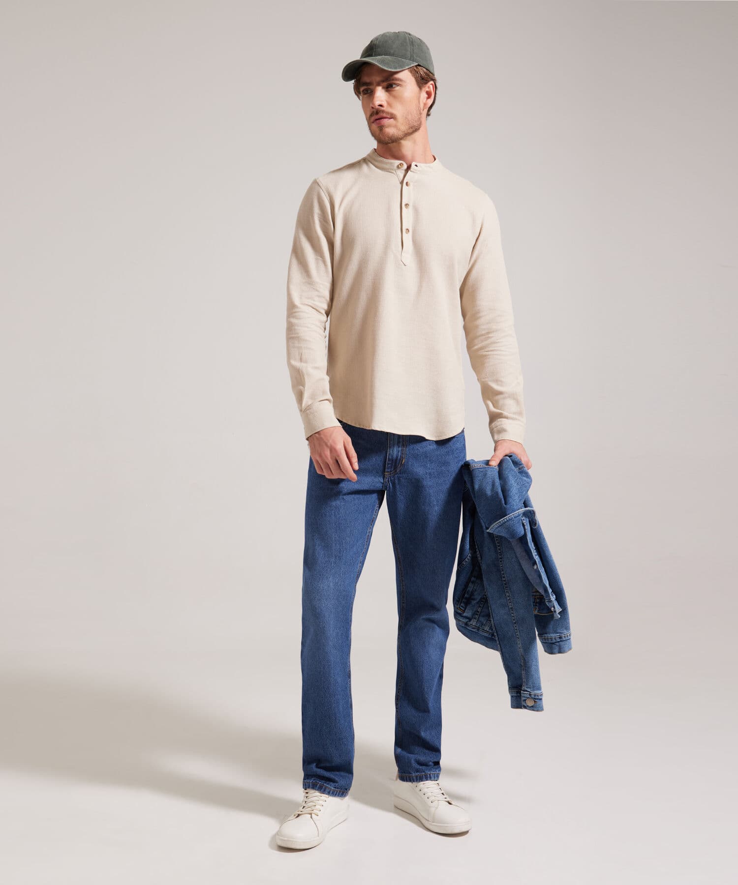 Jean Violeta Contemporáneo azul marino para hombre, vista 2