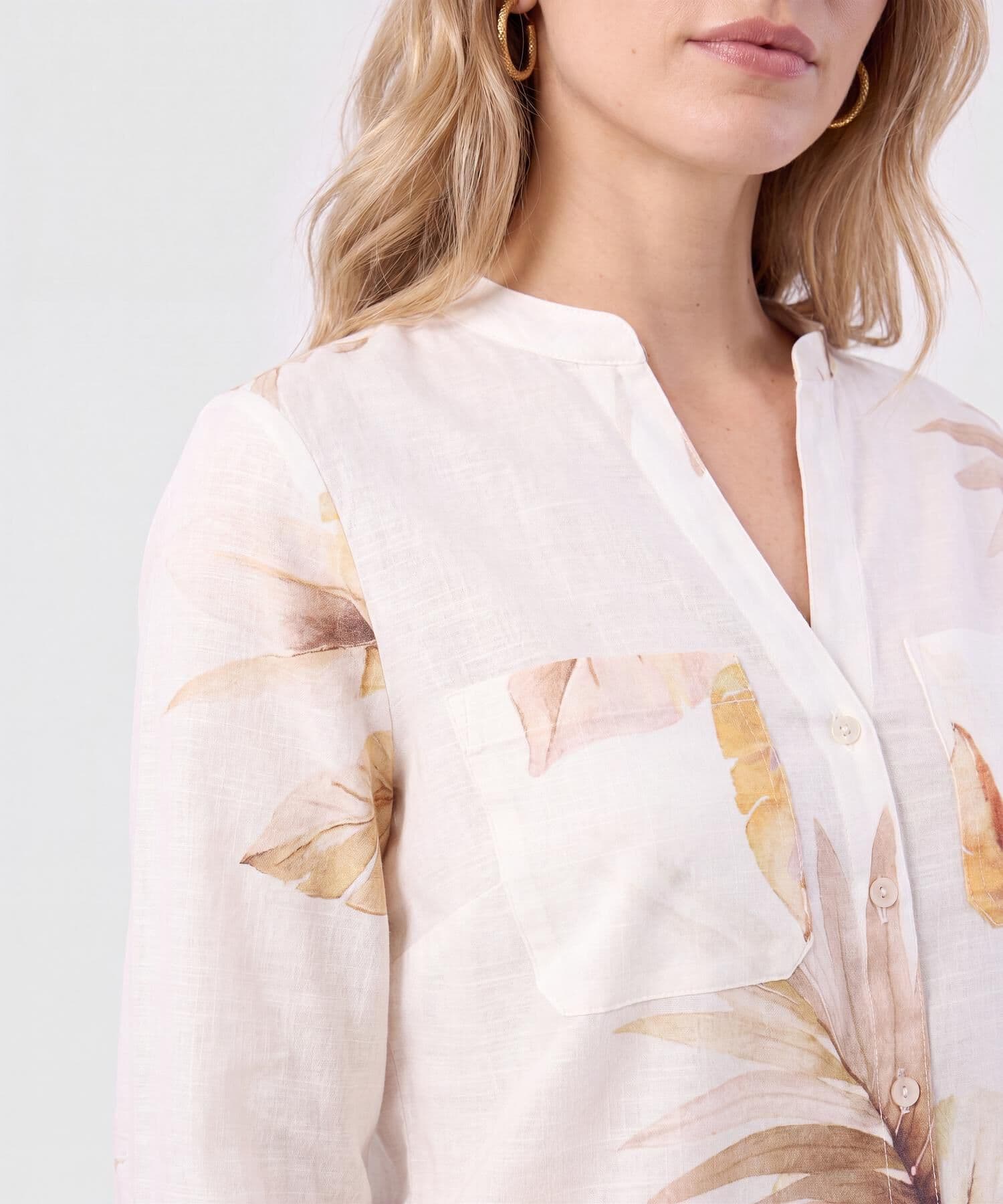 Blusa Valle Fluido blanco para mujer, vista 3