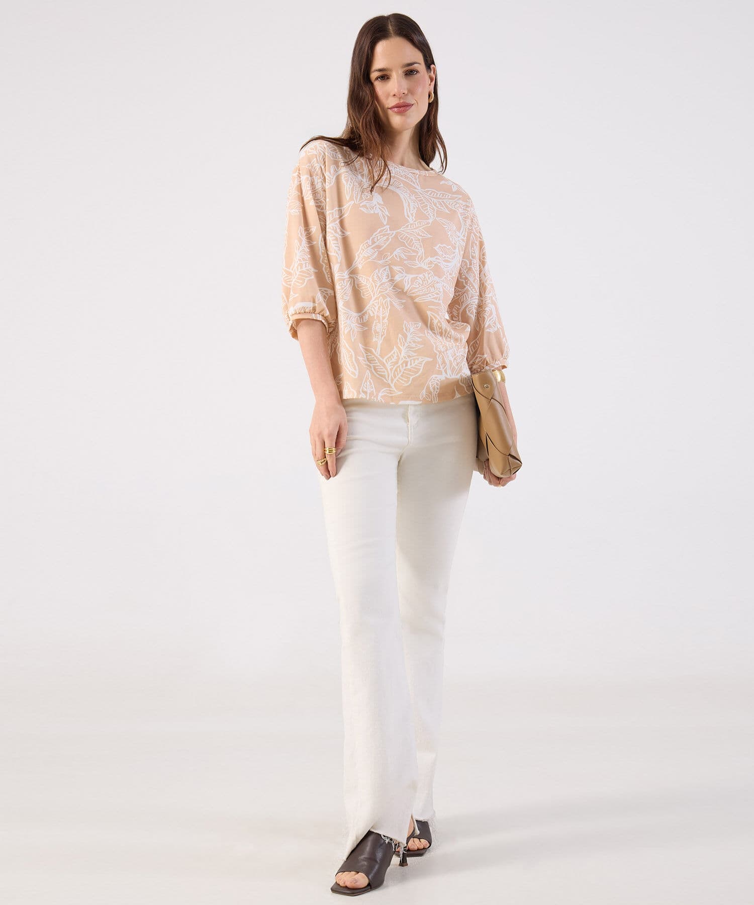 Camiseta Cauce Contemporáneo gris humo para mujer, vista 2
