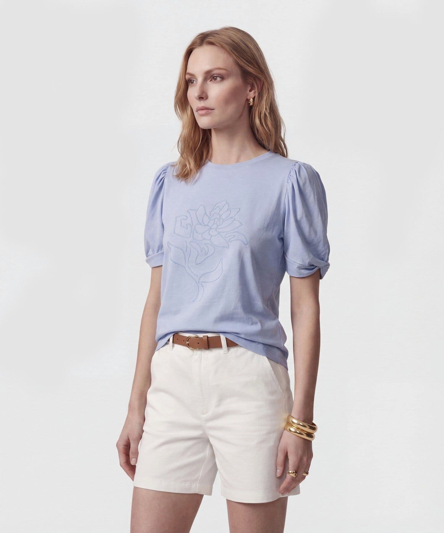 Camiseta Tierra Natural azul marino para mujer, vista principal
