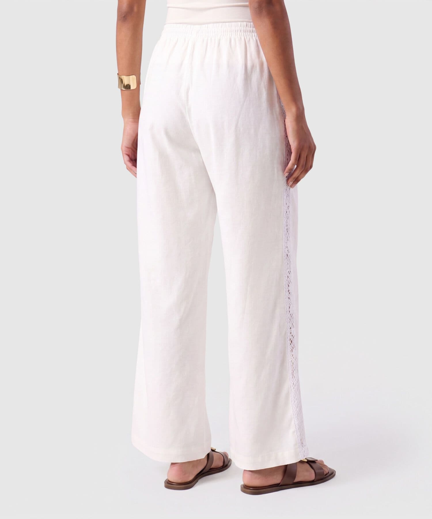 Pantalón Elisa de Noche blanco para mujer, vista 4