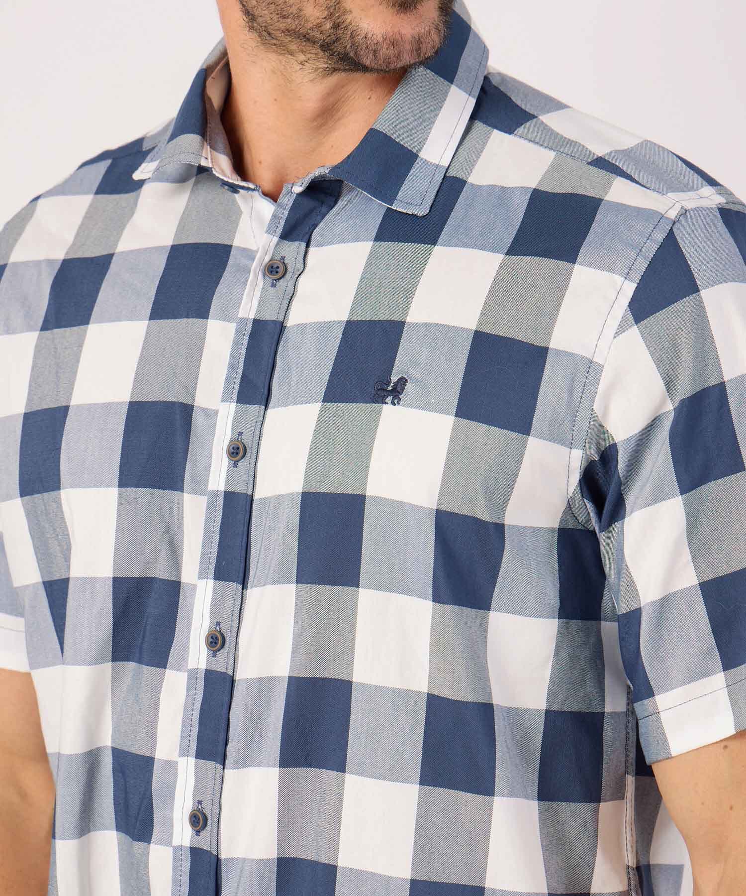 Camisa Isadora Suave azul marino para hombre, vista 3