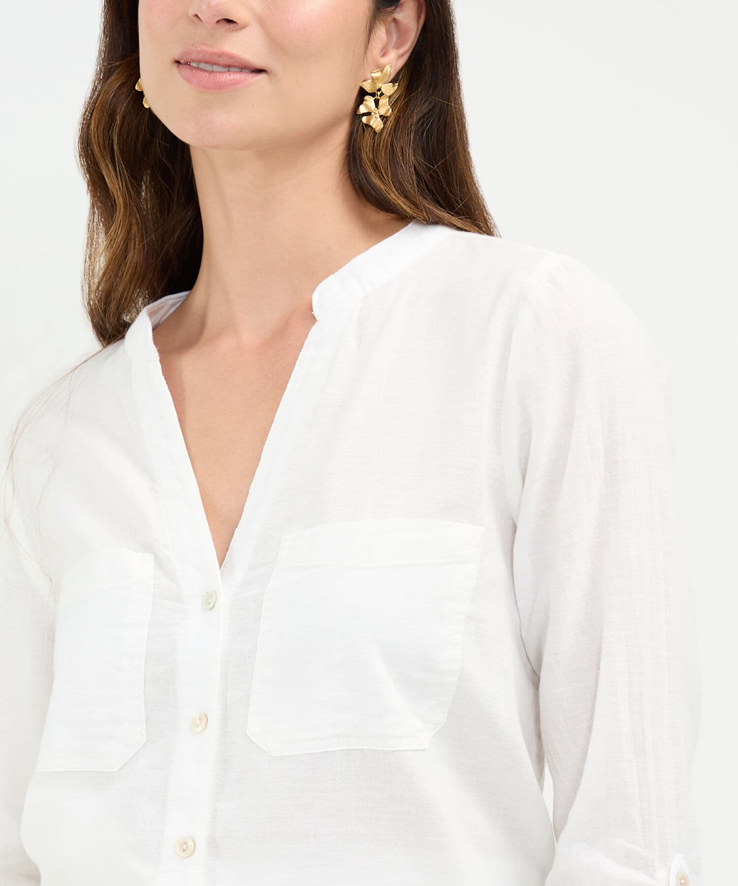 Blusa Sabana Contemporáneo blanco para mujer, vista 3