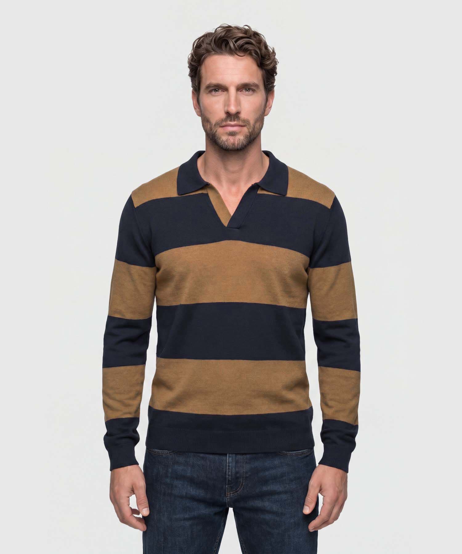Polo Dalia de Ciudad azul marino para hombre, vista 3
