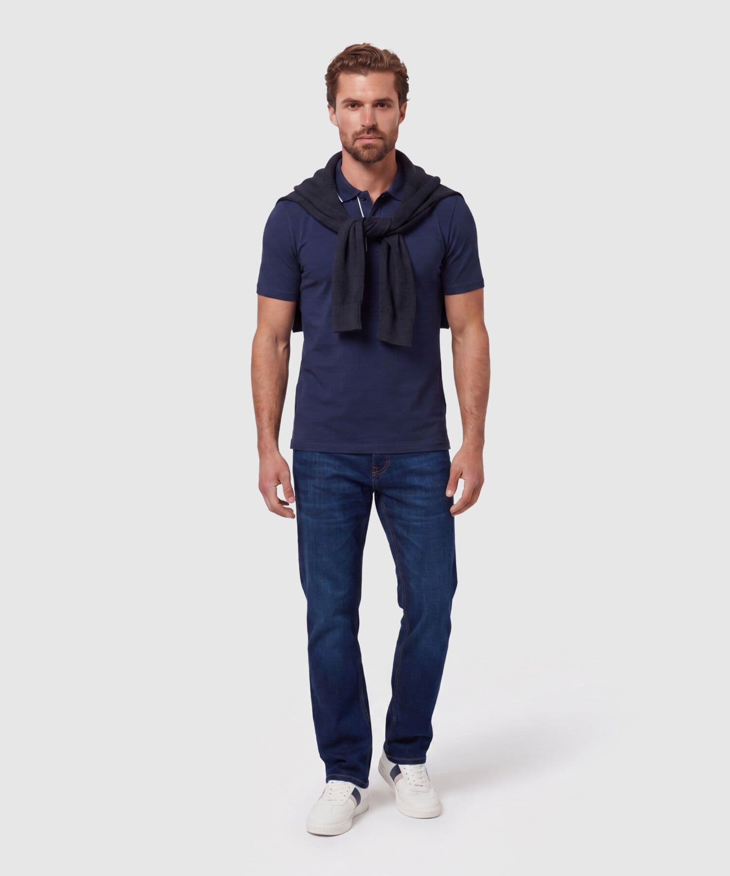 Jean Azahar Suave azul marino para hombre, vista 2