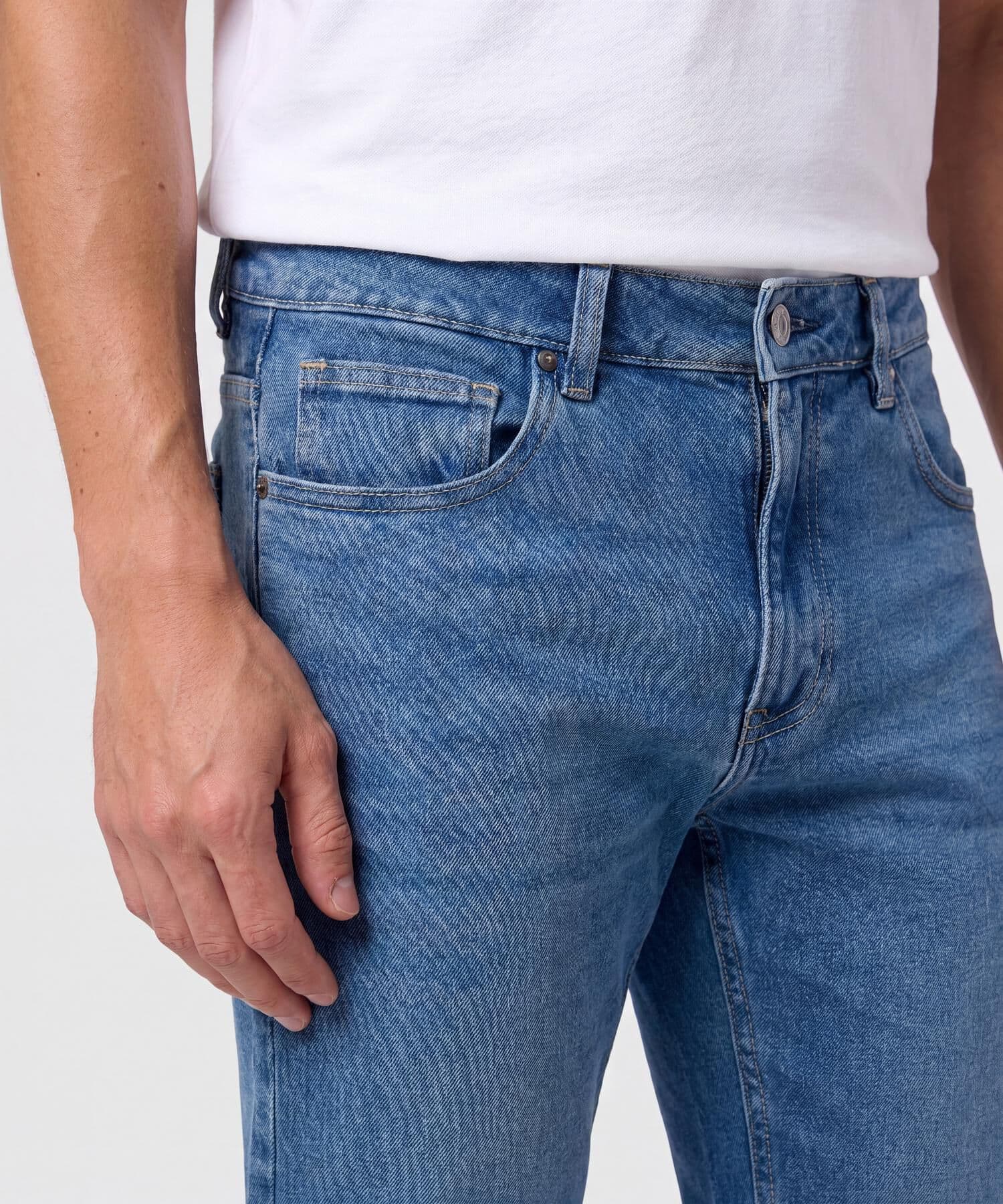 Jean Marfil Fluido azul marino para hombre, vista 3
