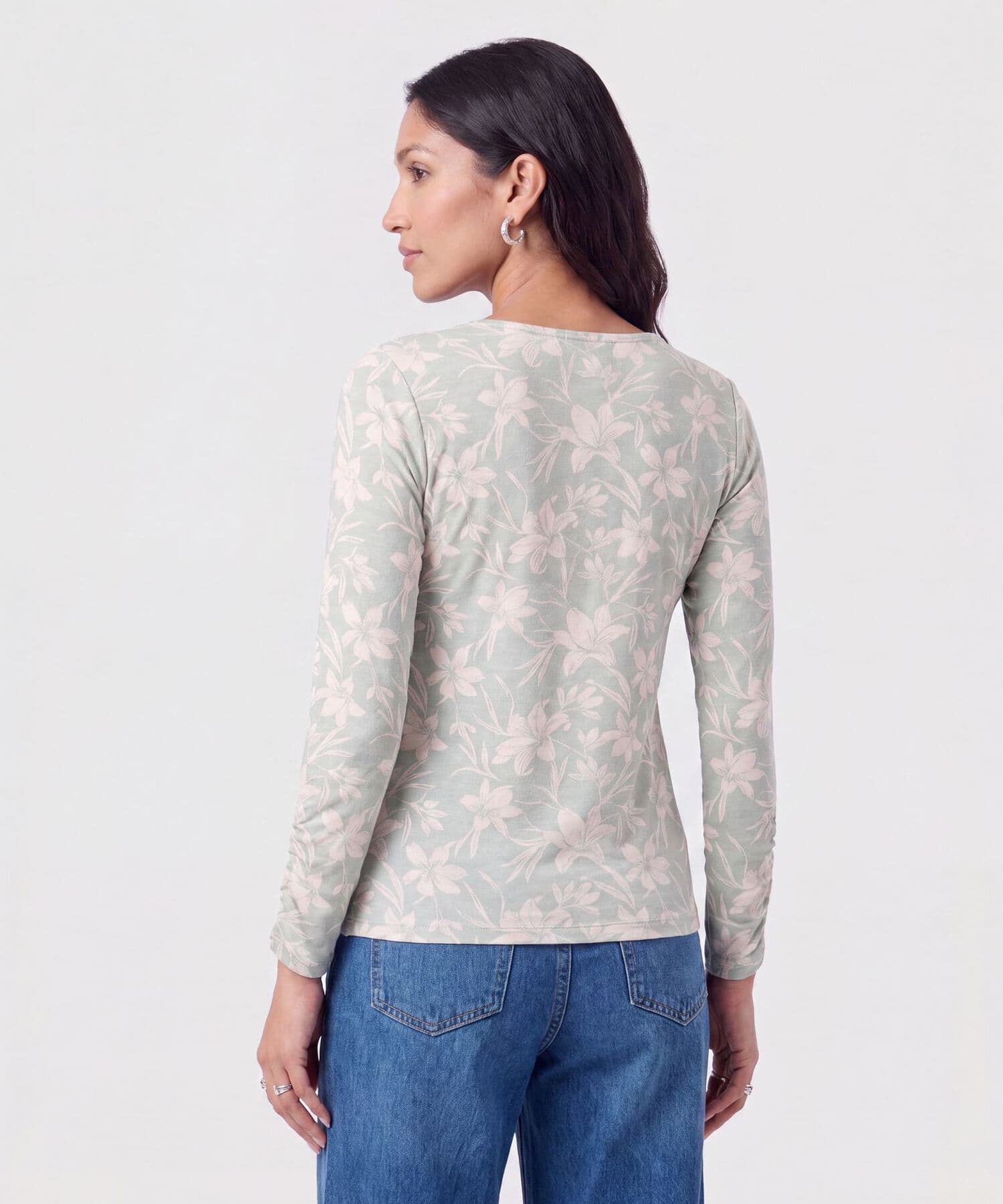 Camiseta Sierra Fluido verde oliva para mujer, vista 4
