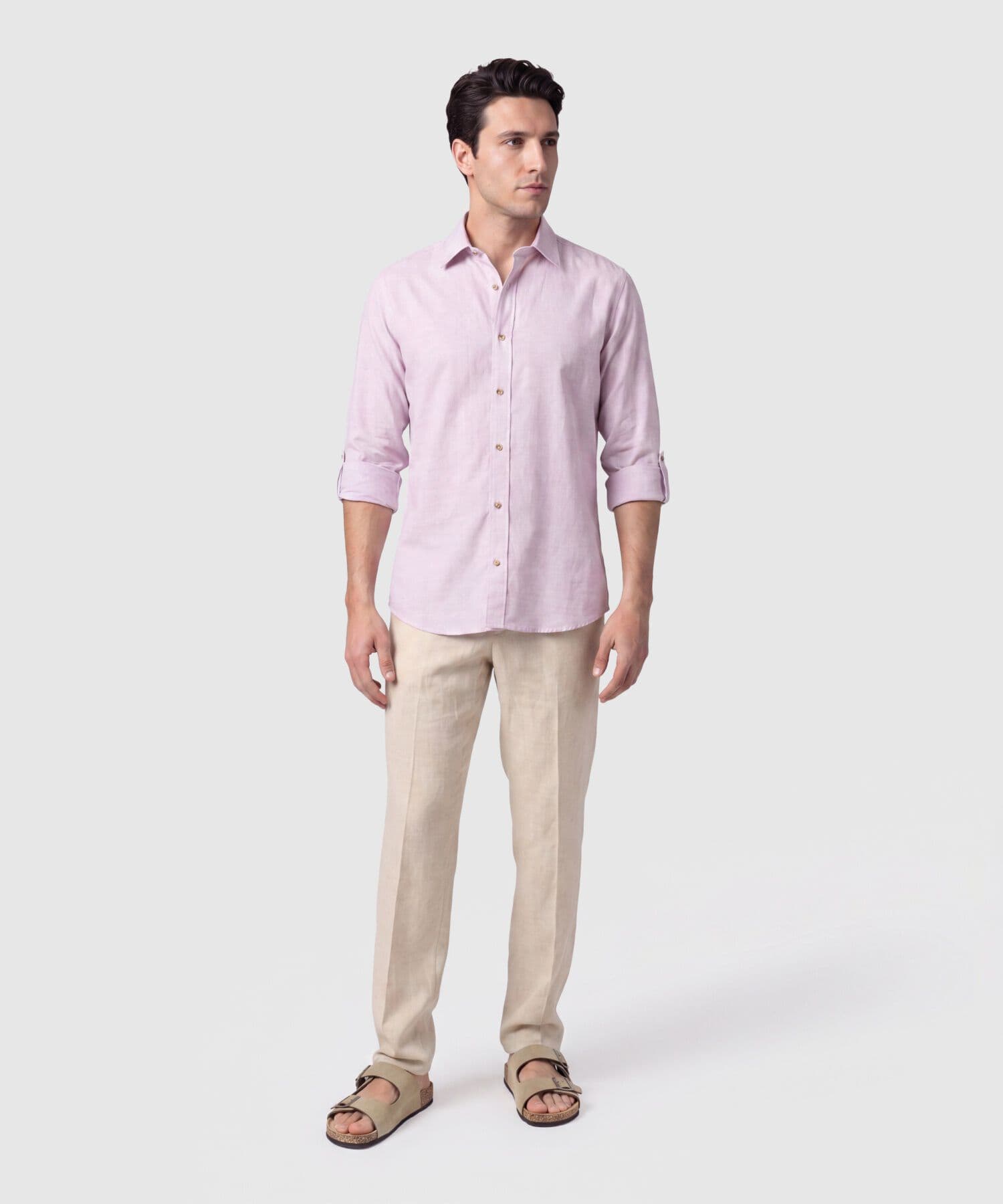 Camisa Coral Suave dorado para hombre, vista 2