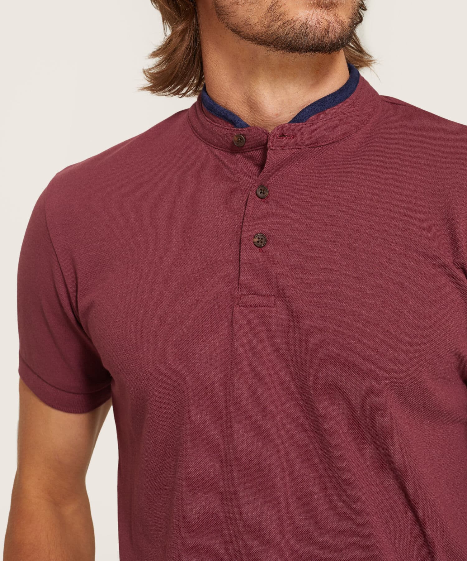 Polo Dalia Esencial rosa empolvado para hombre, vista 2
