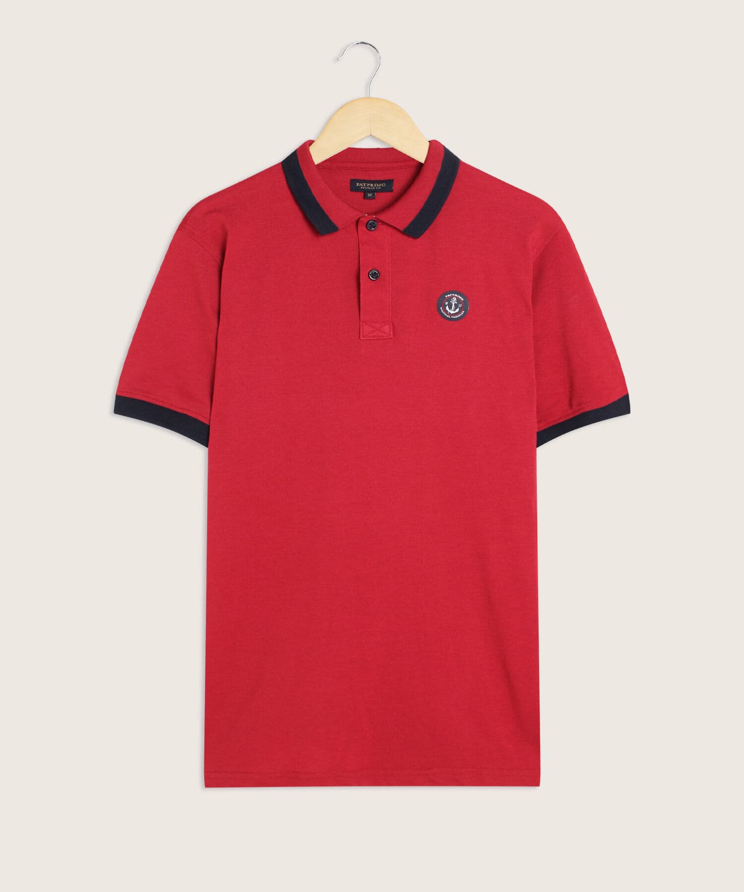 Polo Salina de Ciudad rojo granada para hombre, vista principal