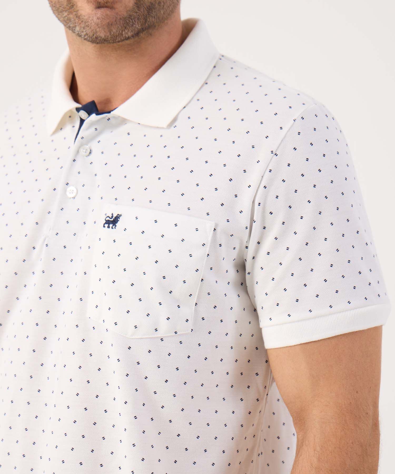 Polo Dorada Esencial blanco para hombre, vista 3