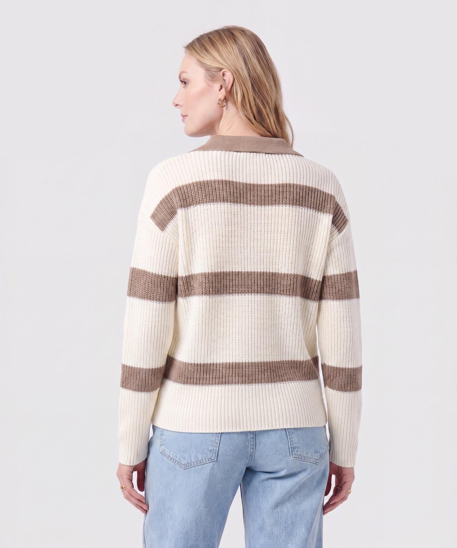 Polo Cauce Texturizado blanco para mujer, vista 4