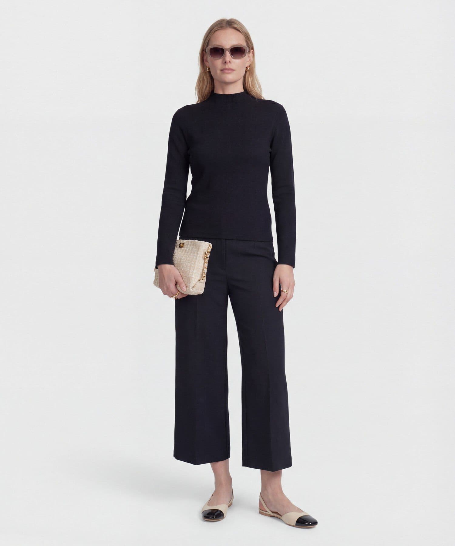 Pantalón Celeste Edición Lino negro para mujer, vista 2