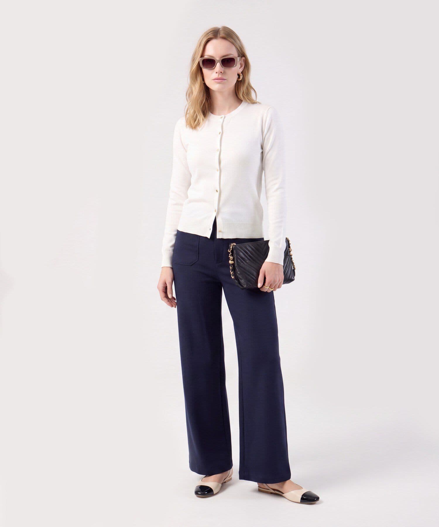 Pantalón Siena Contemporáneo azul marino para mujer, vista 2