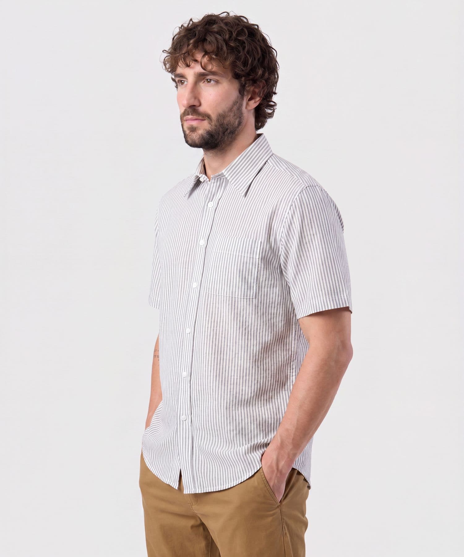 Camisa Celeste Texturizado azul marino para hombre, vista principal