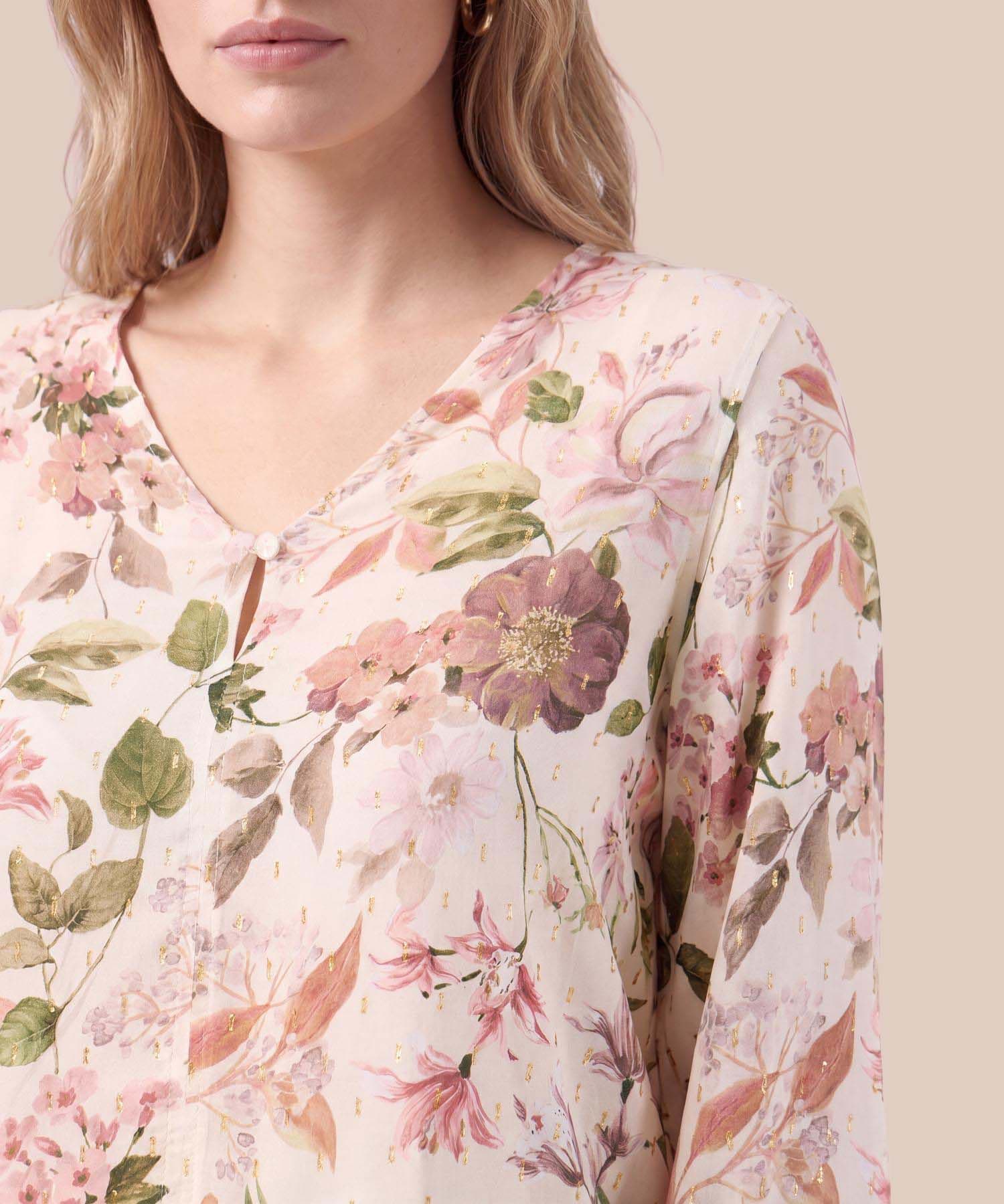 Blusa Laguna Suave rosa empolvado para mujer, vista 3