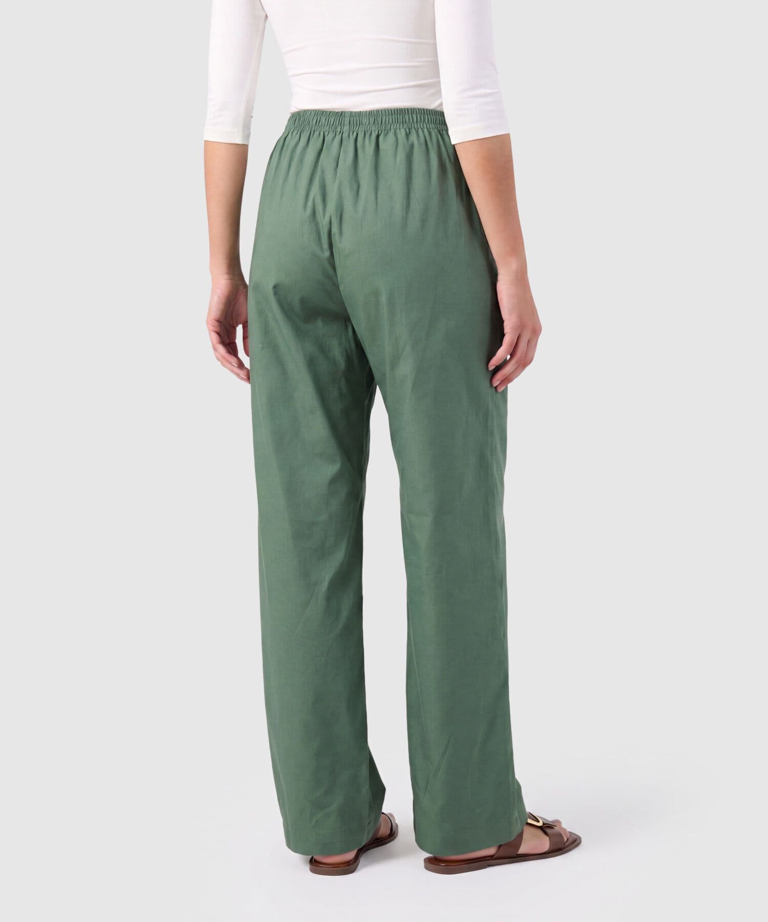 Pantalón Renata Relajado verde oliva para mujer, vista 4