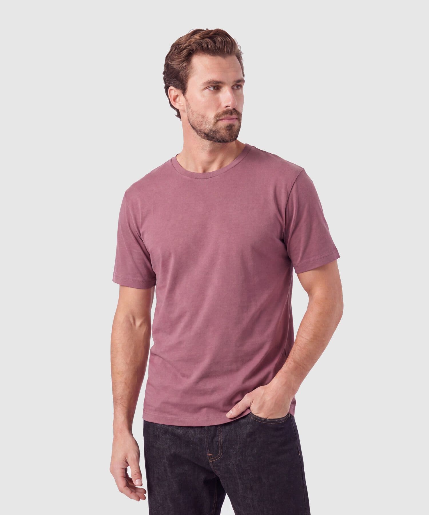 Camiseta Palma Relajado vinotinto para hombre, vista principal