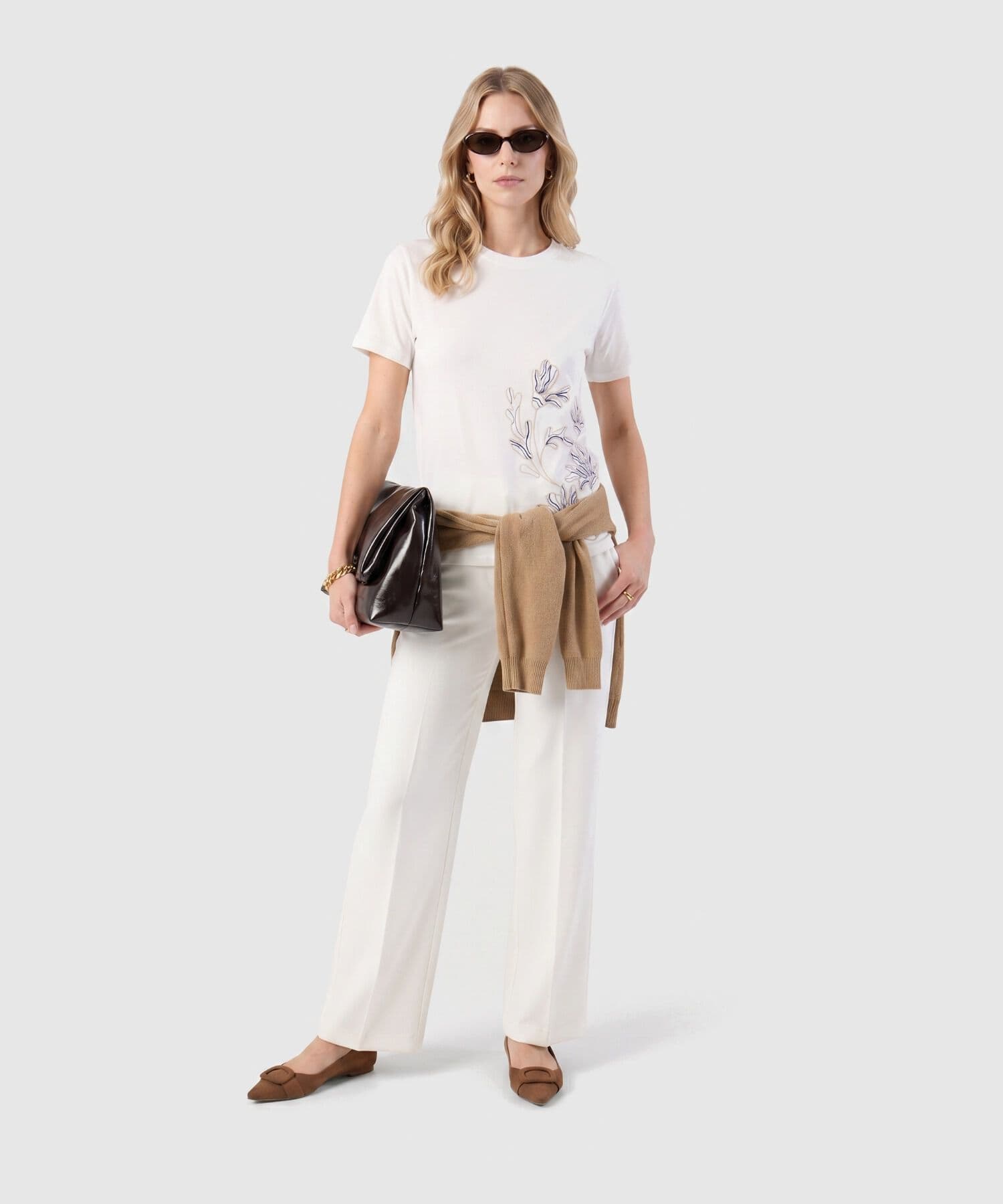Camiseta Serena Sastre blanco para mujer, vista 2