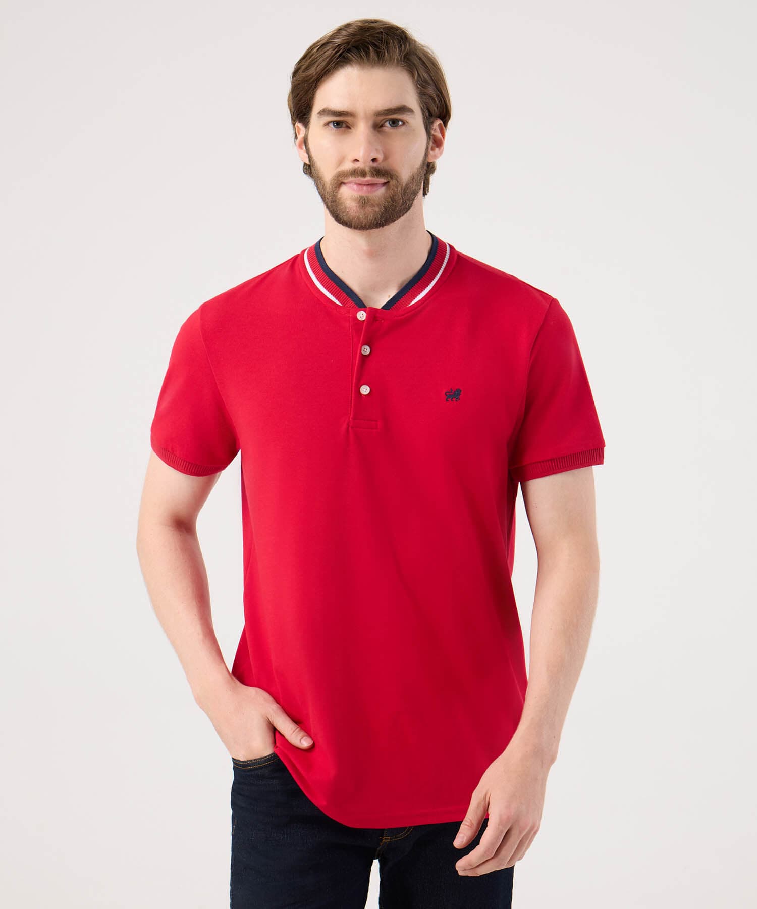 Polo Serena de Viaje rojo granada para hombre, vista principal