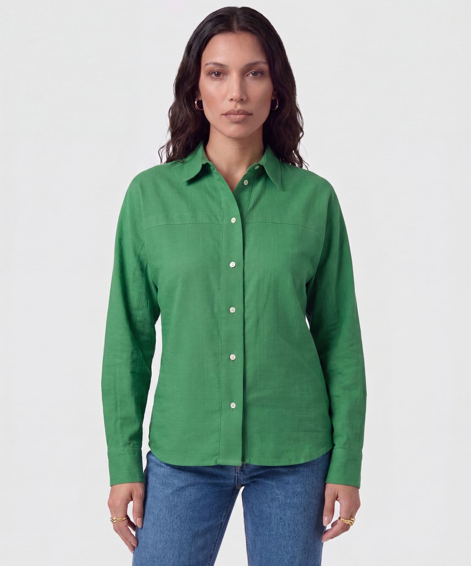 Camisa Niebla Edición Índigo verde oliva para mujer, vista principal