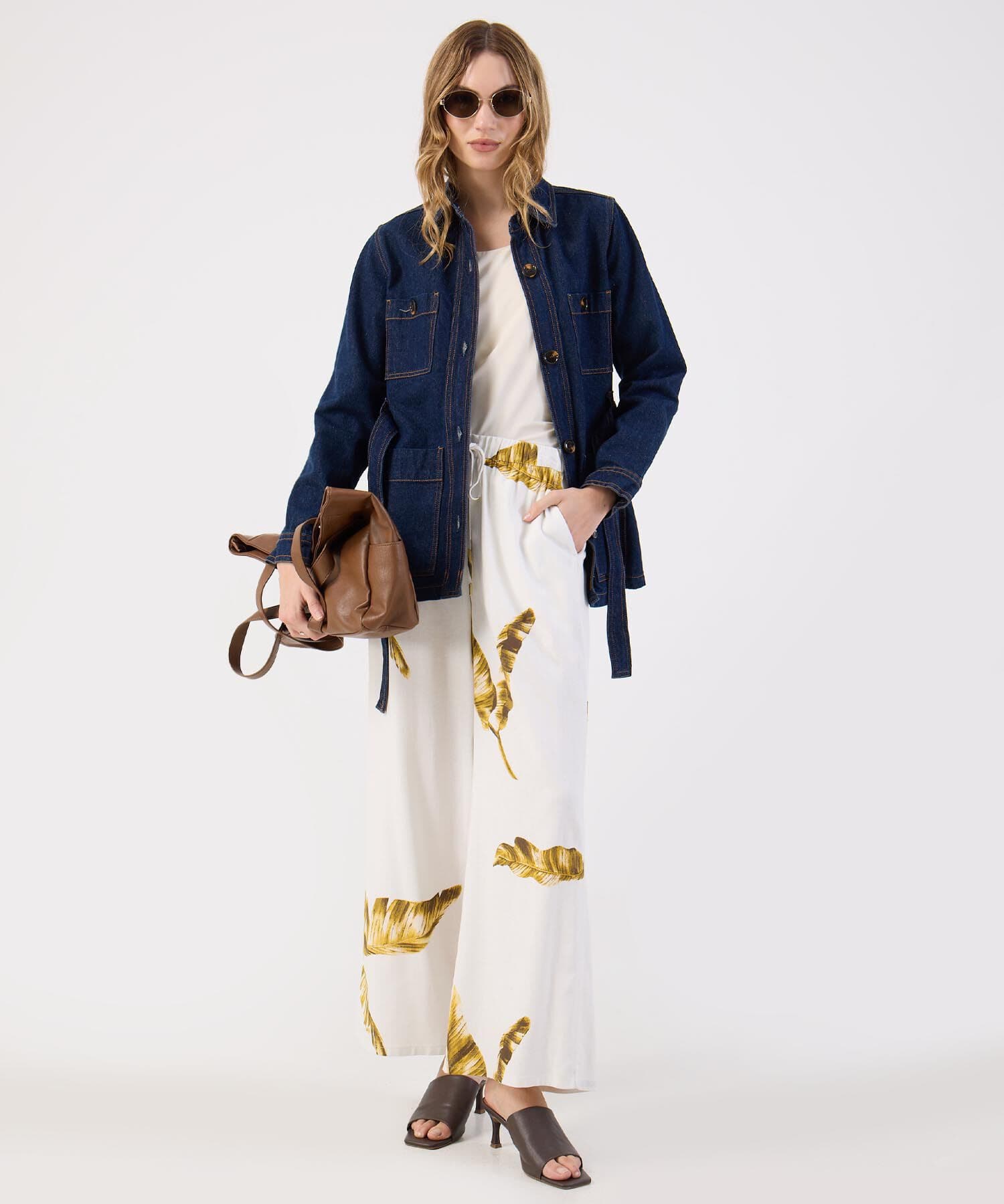 Pantalón Cauce Suave blanco para mujer, vista 2