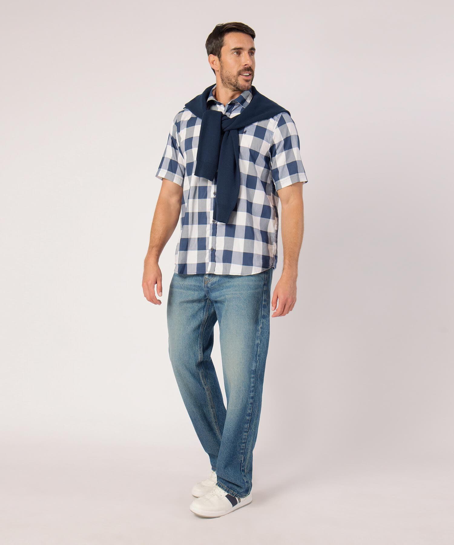 Camisa Isadora Suave azul marino para hombre, vista 2