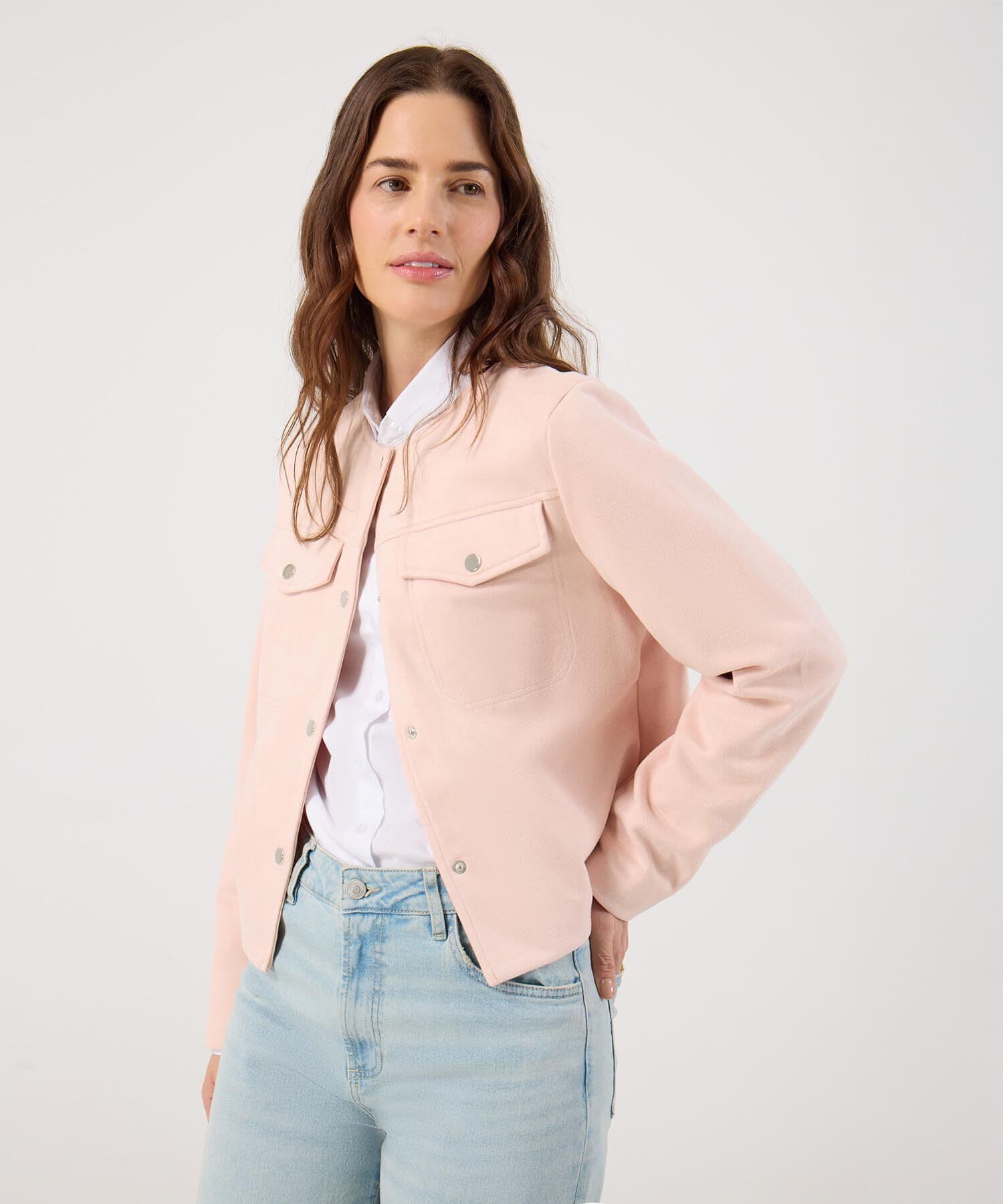 Chaqueta Cedro Edición Lino rosa empolvado para mujer, vista principal