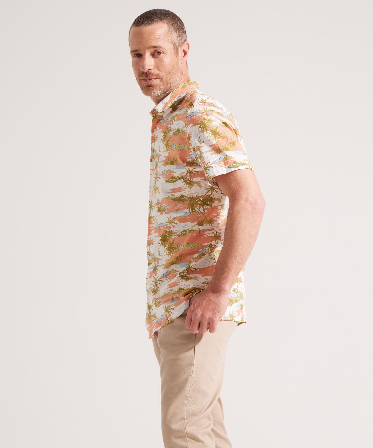 Camisa Oliva Edición Índigo naranja para hombre, vista principal