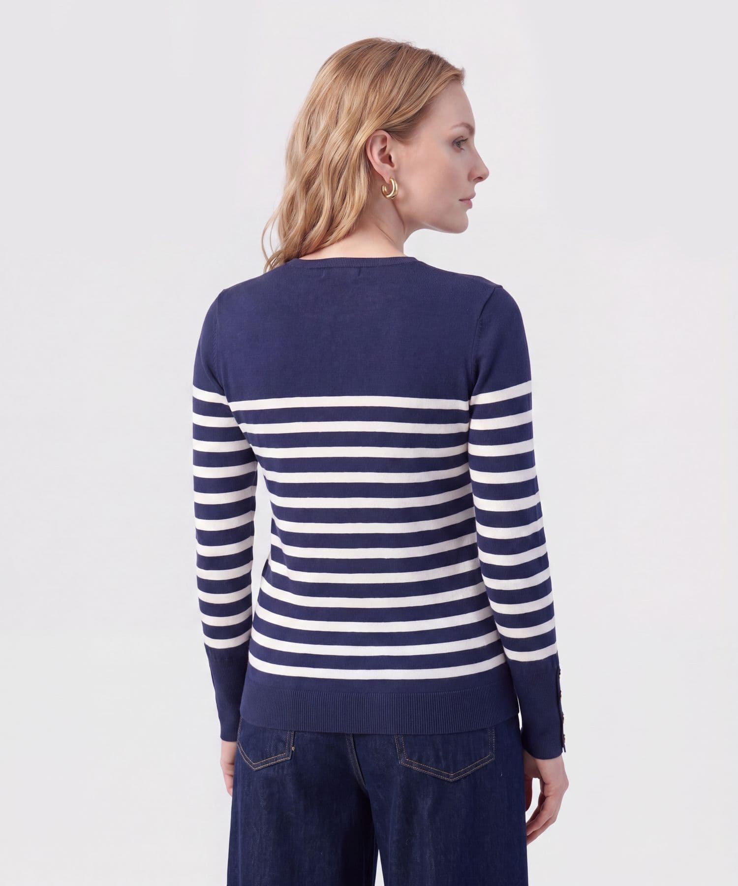 Buzo Cobalto Natural azul marino para mujer, vista 4