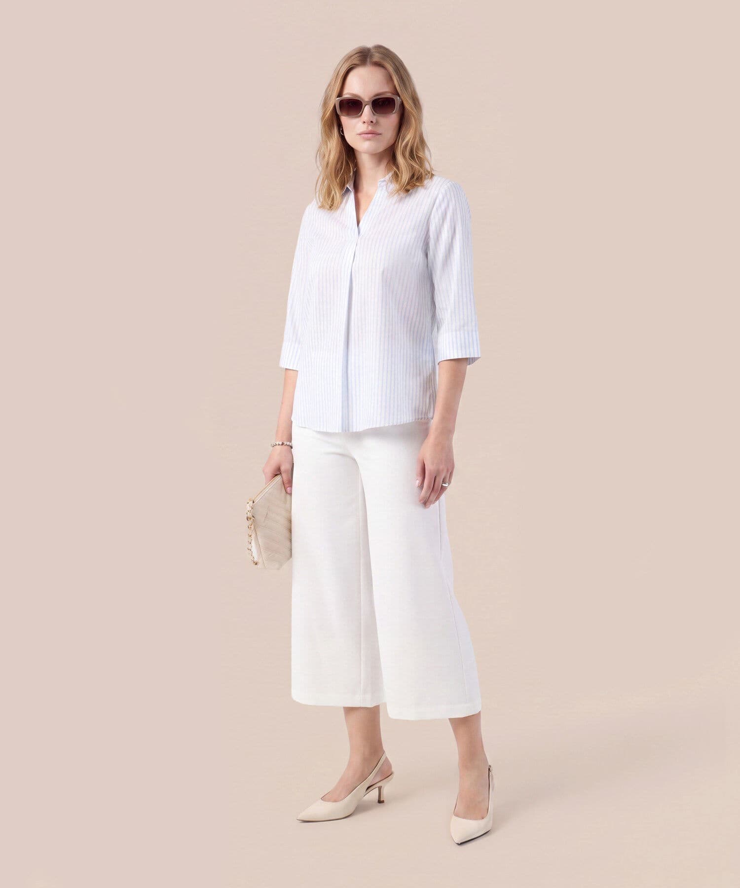 Blusa Carmín Esencial blanco para mujer, vista 2
