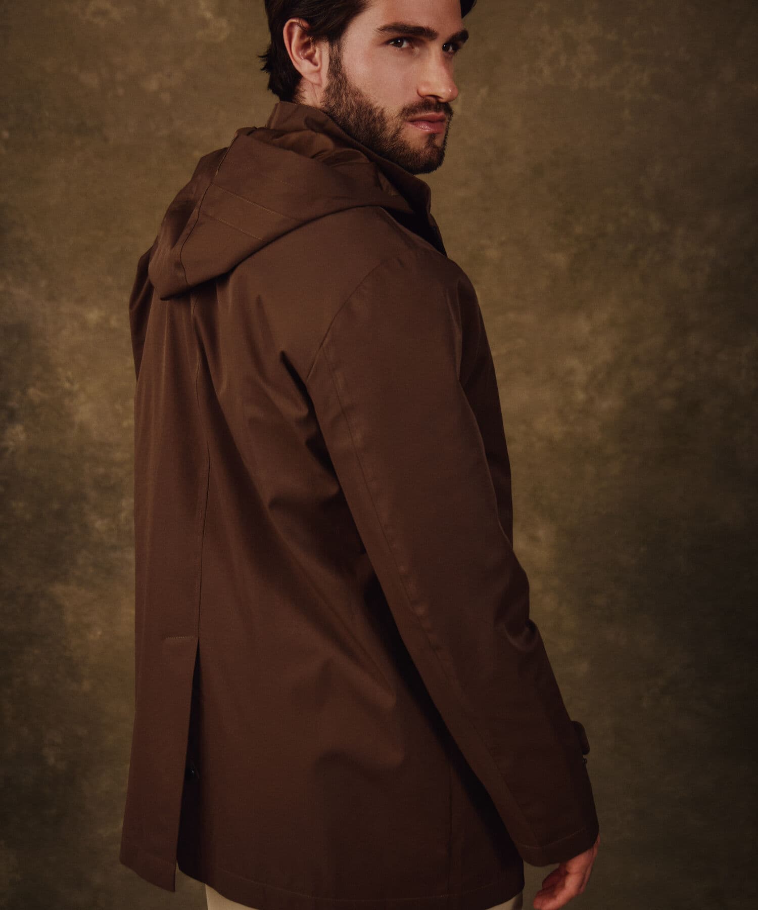 Chaqueta Dalia Esencial café para hombre, vista 2