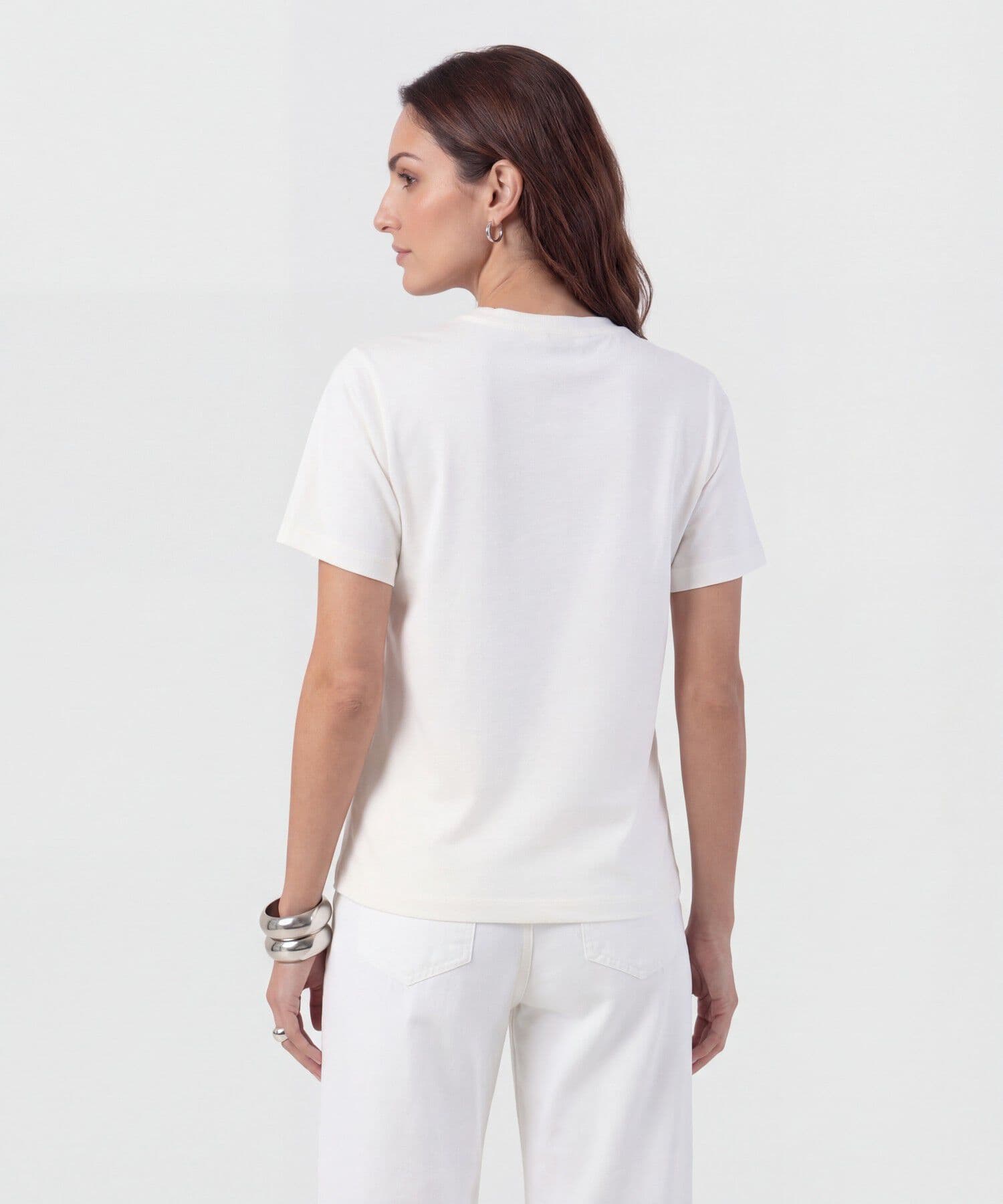 Camiseta Candelaria Relajado blanco para mujer, vista 4