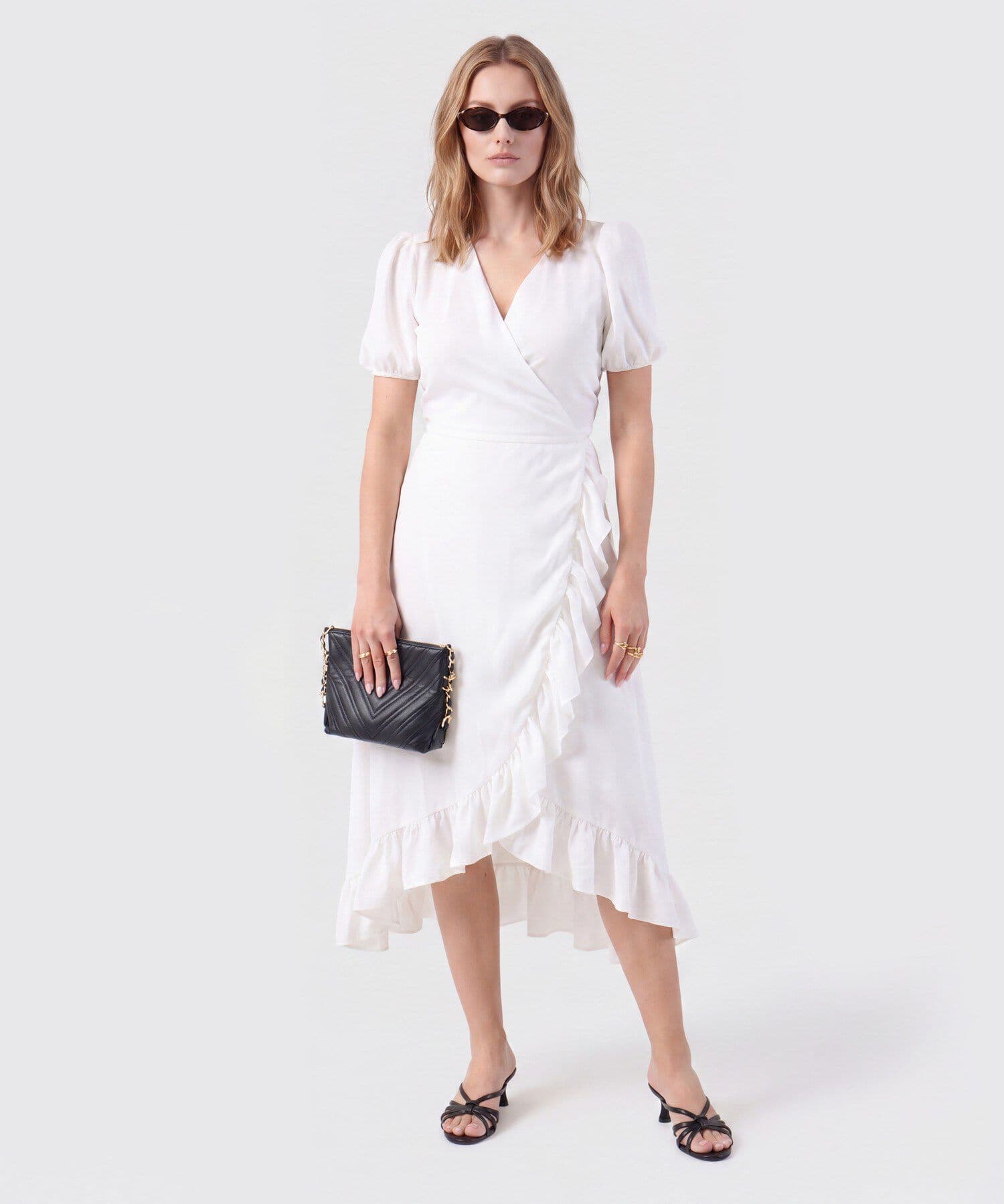 Vestido Lumbre Fluido blanco para mujer, vista principal