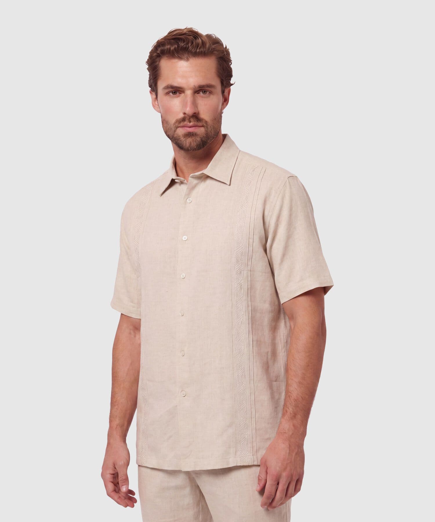 Camisa Litoral Suave arena para hombre, vista principal