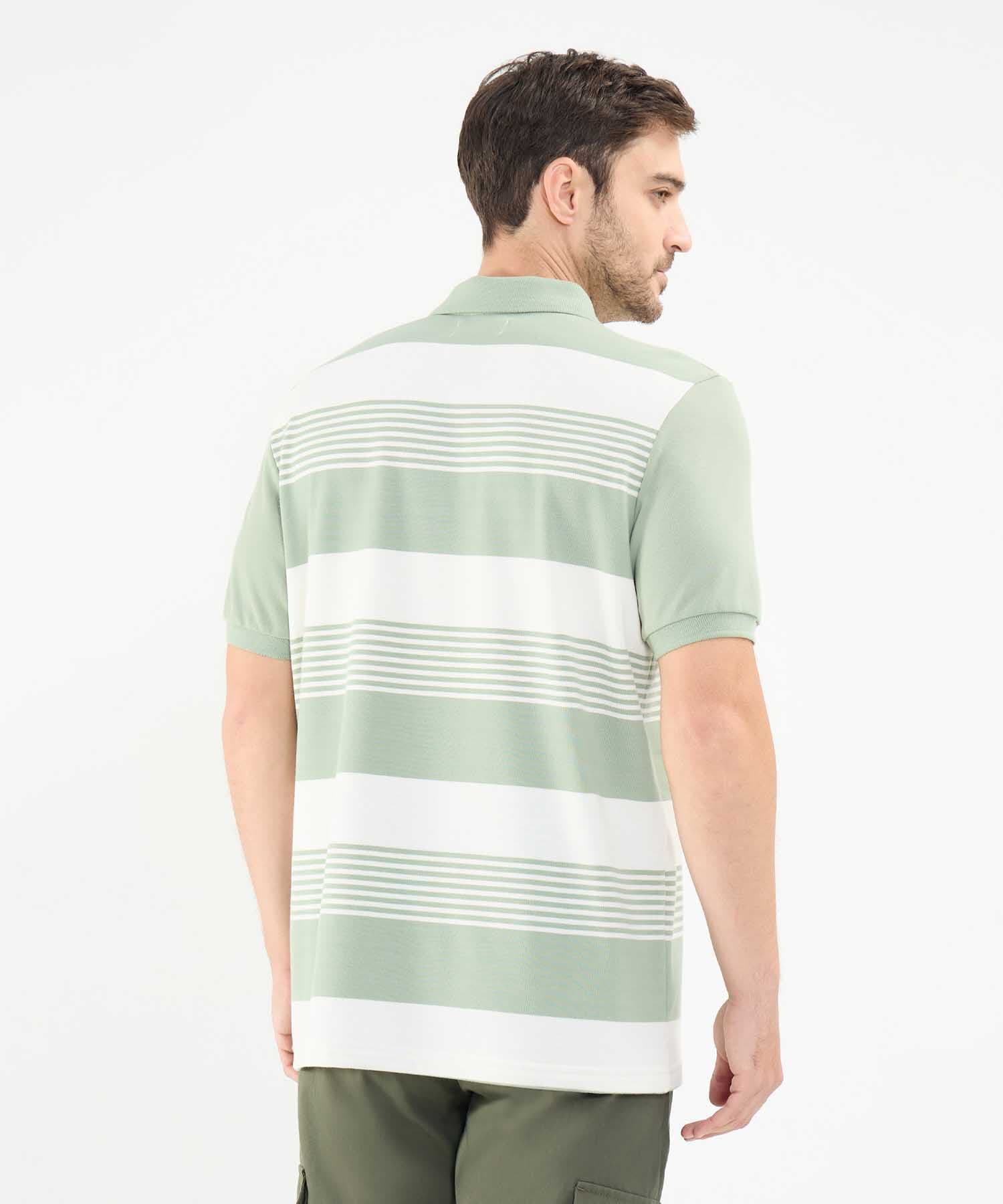 Polo Ámbar Minimalista verde oliva para hombre, vista 4